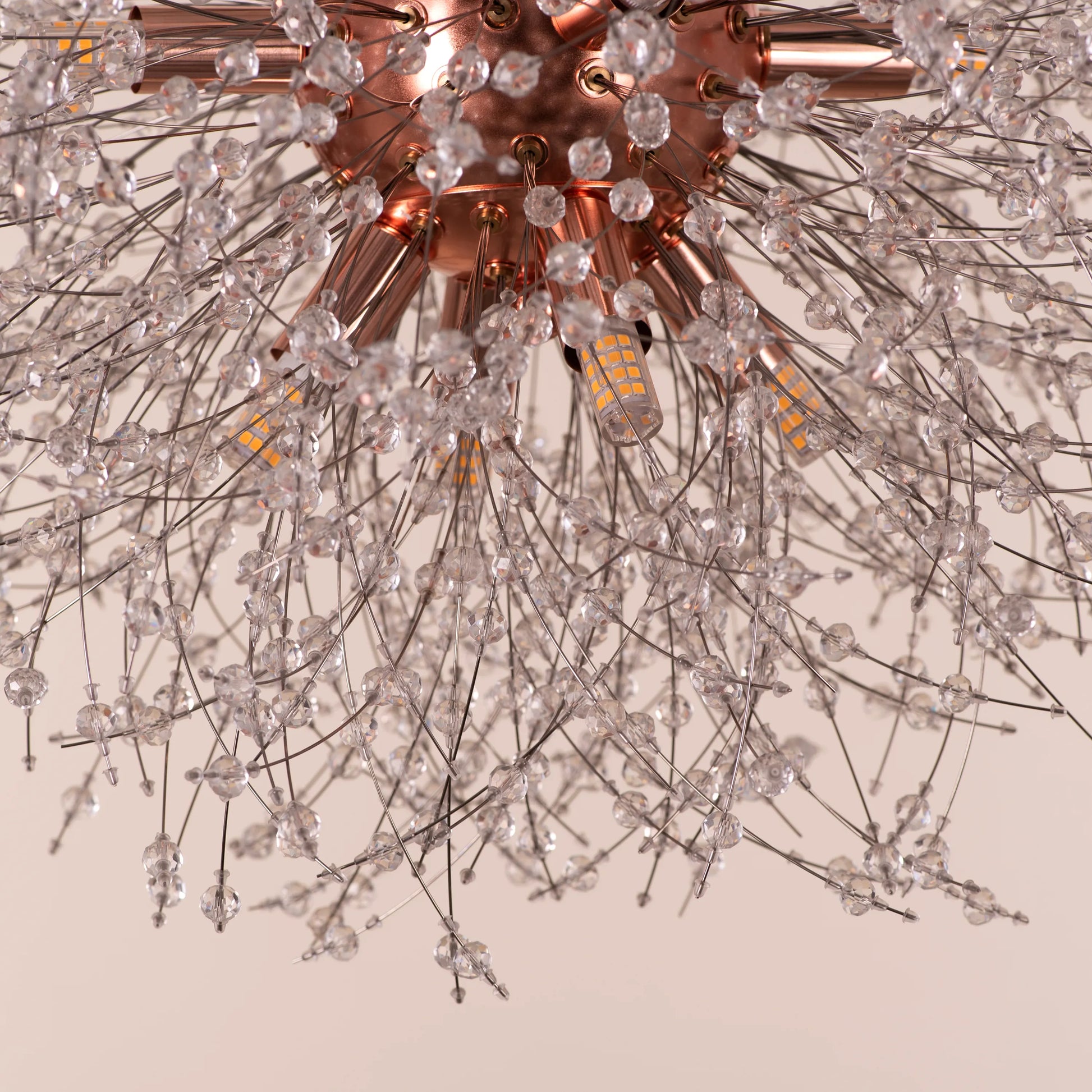 Touch The Clouds Chandelier in rose gold finish