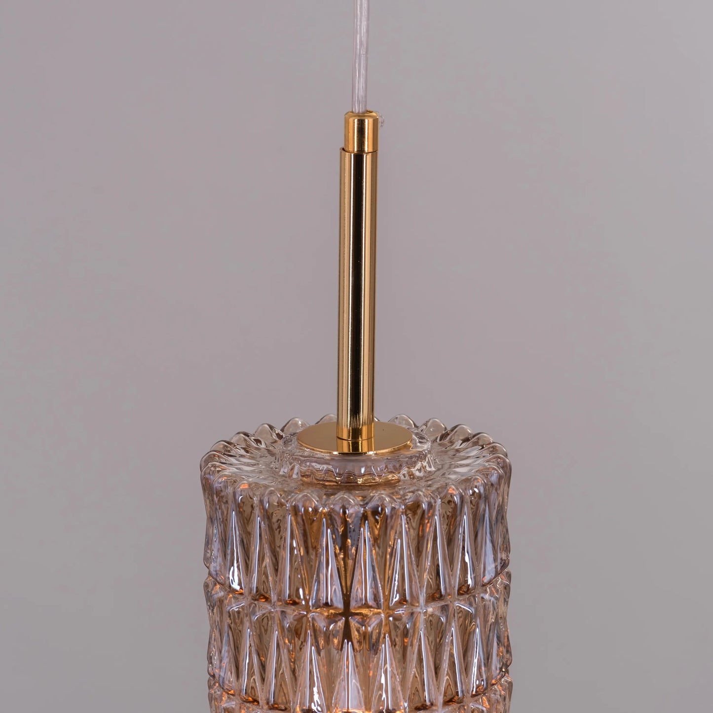 Drops Of Dew (Amber) Textured Glass Pendant Light