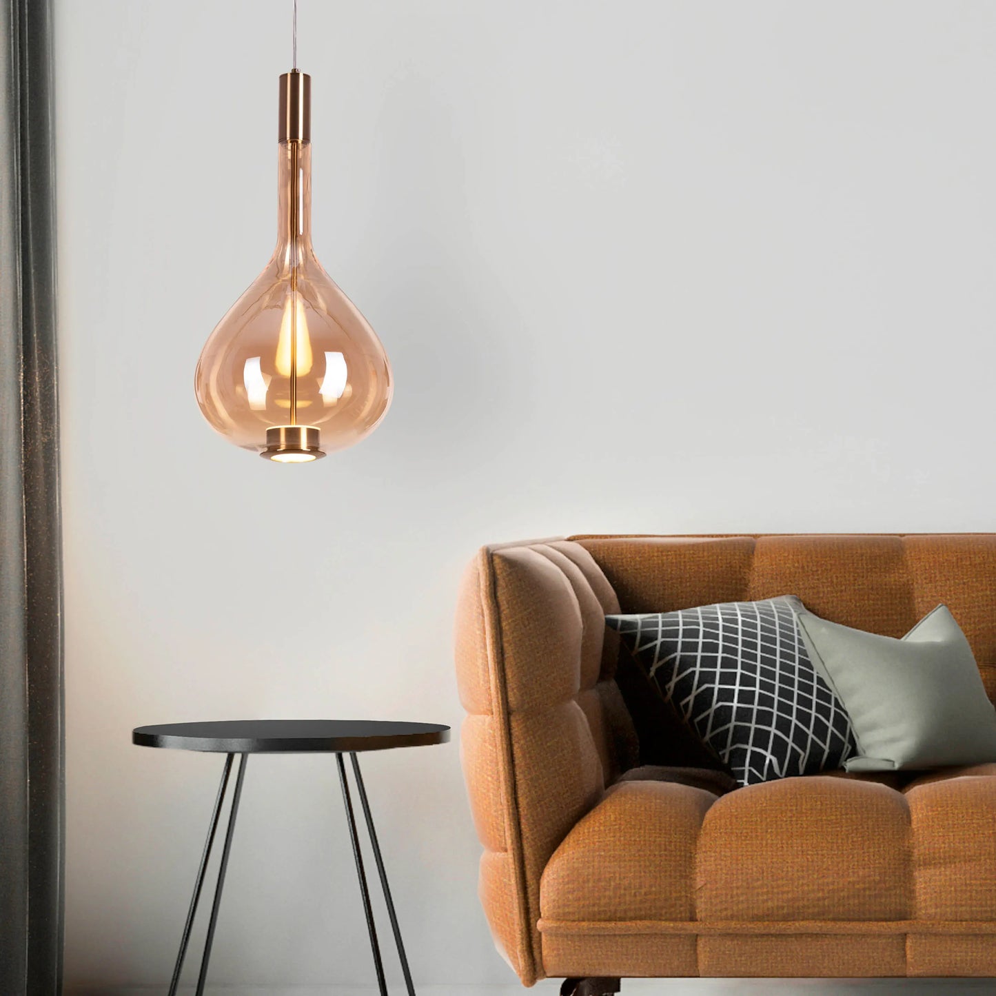 You Own It (Smokey Grey, Built-In LED) Glass Pendant Light