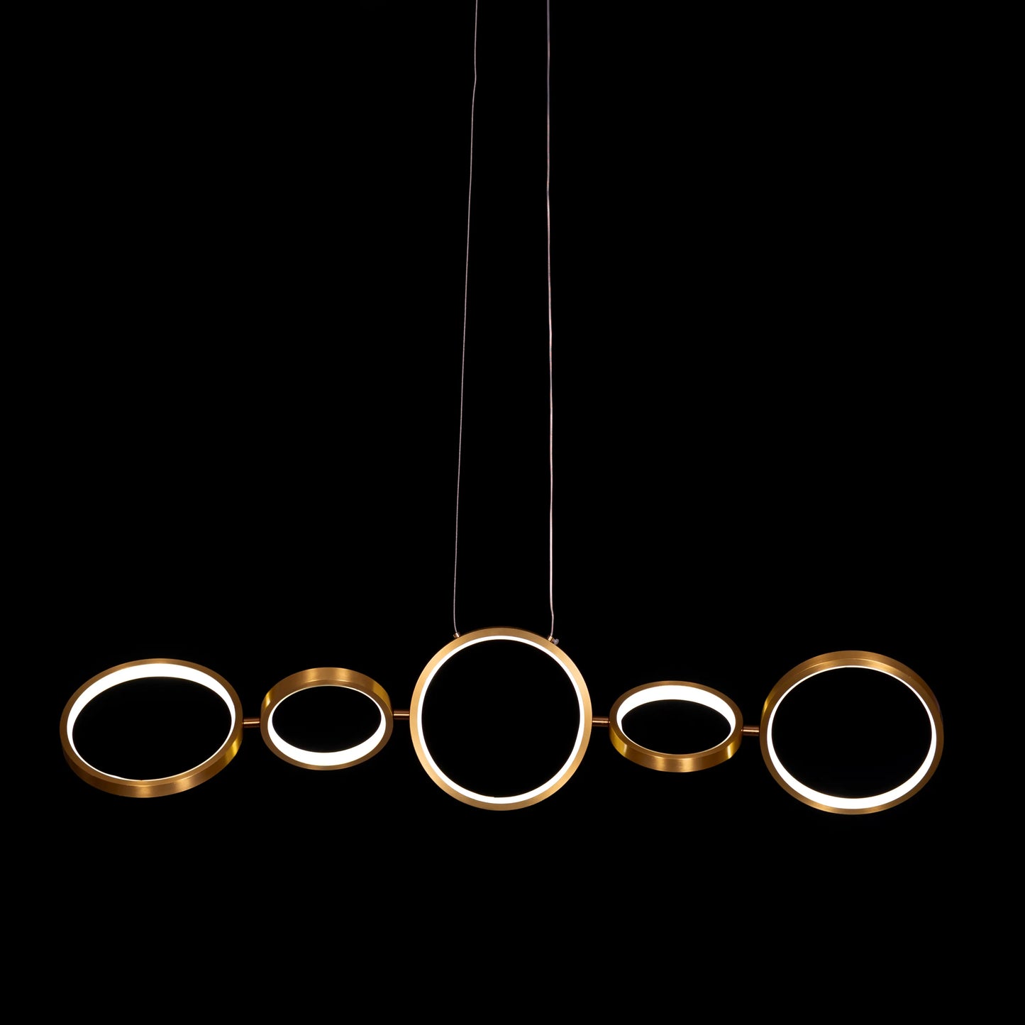 How We Play (Large, Gold, Dimmable LED with Remote Control) Chandelier