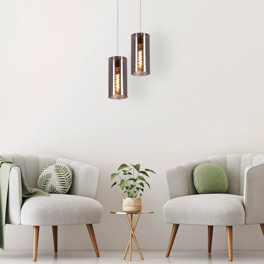 No Words (Smokey Grey, Amber) Glass Pendant Light