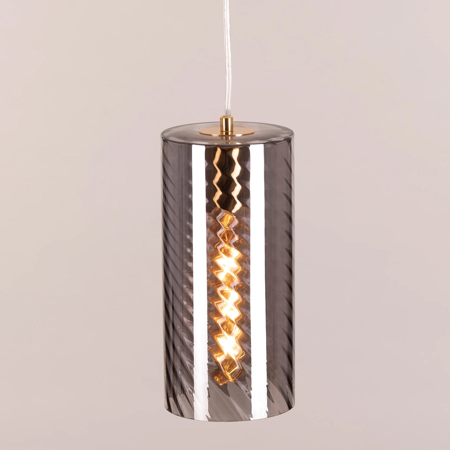 No Words (Smokey Grey, Amber) Glass Pendant Light