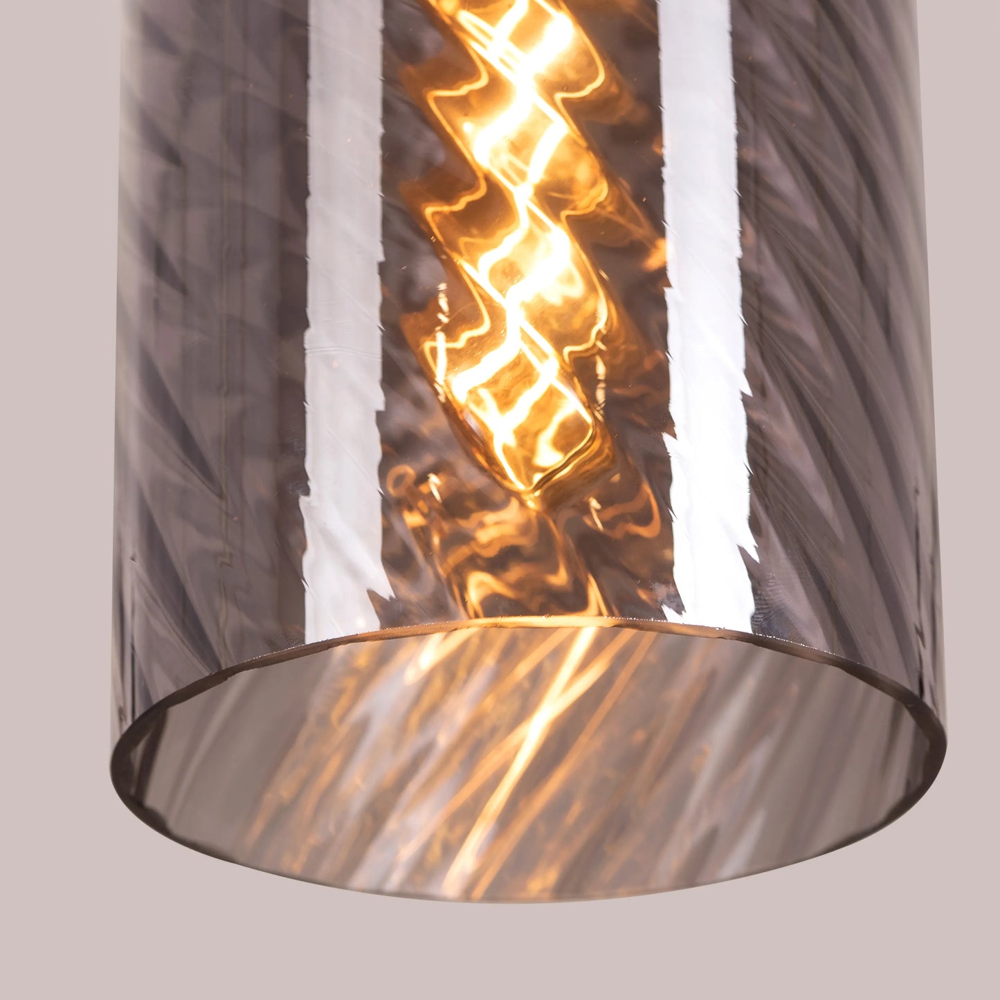 No Words (Smokey Grey, Amber) Glass Pendant Light