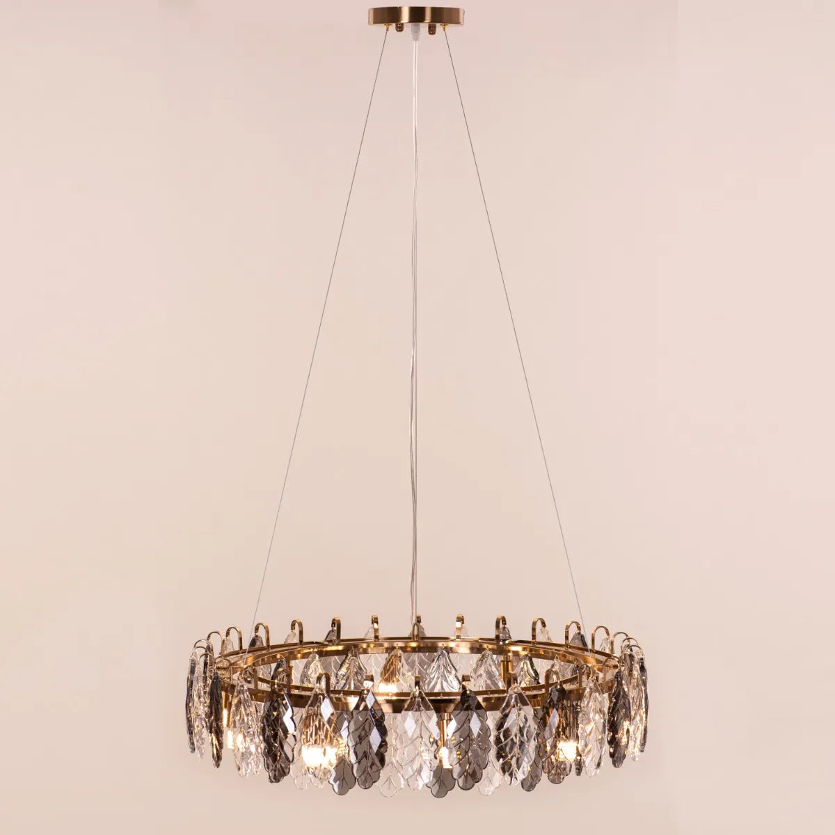 Clear To Me (Medium, Gold) Crystal Chandelier