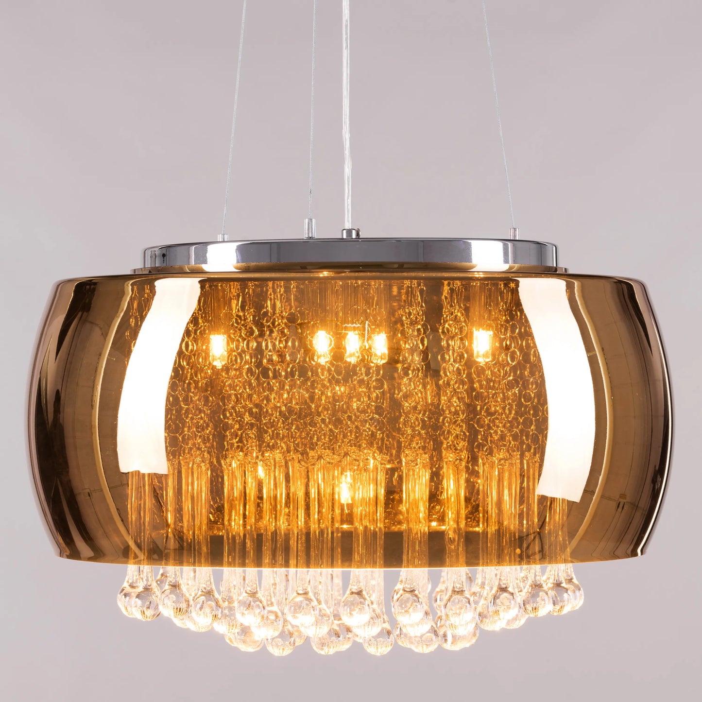 Enchanted Gold Crystal Chandelier