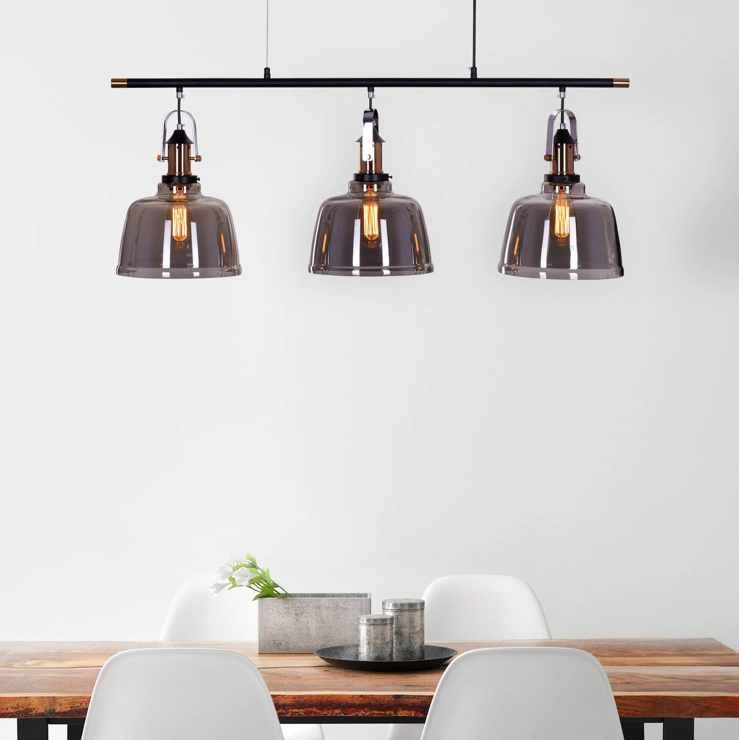 Royal Tea (Smokey Grey) Glass Pendant Light