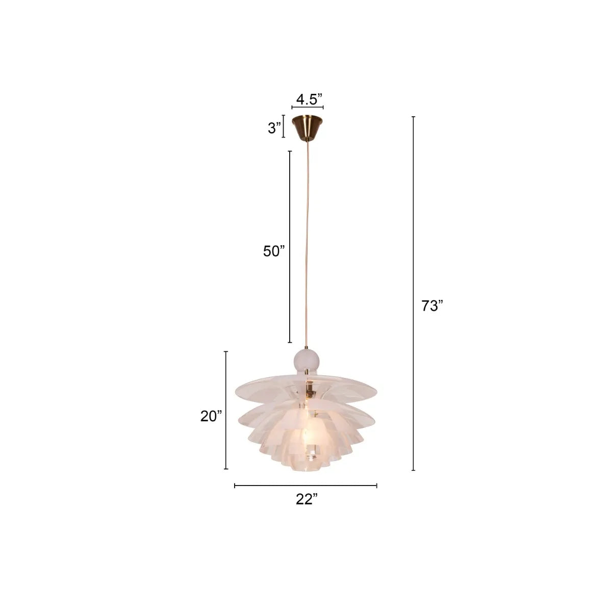 Find Your Truth (Gold, Frosted) Pendant Light