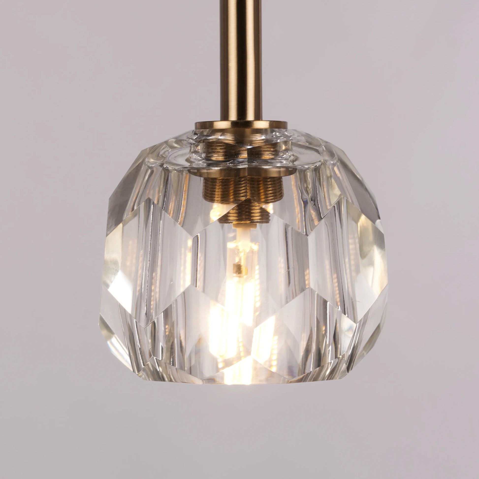 Elegant White Diamond Pendant Light Featuring a Stunning Gold Finish