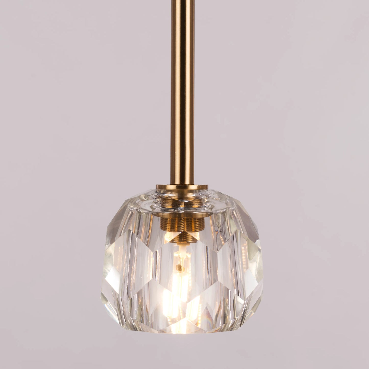 White Diamond (Gold) Crystal Pendant Light