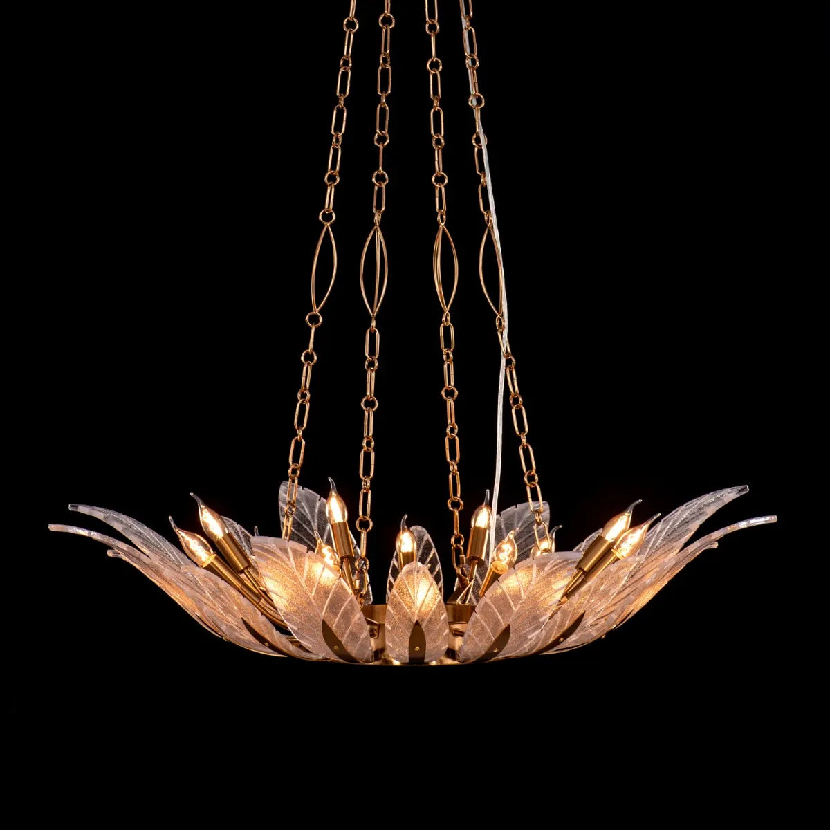 Trance (Large, Gold) Glass Chandelier