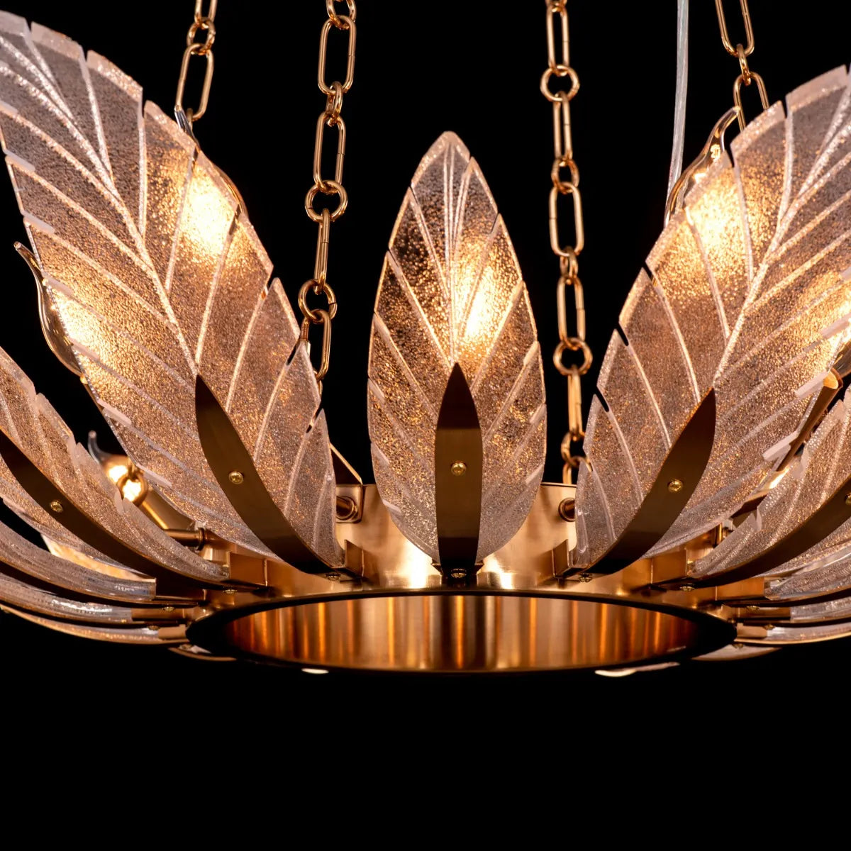 Trance (Large, Gold) Glass Chandelier