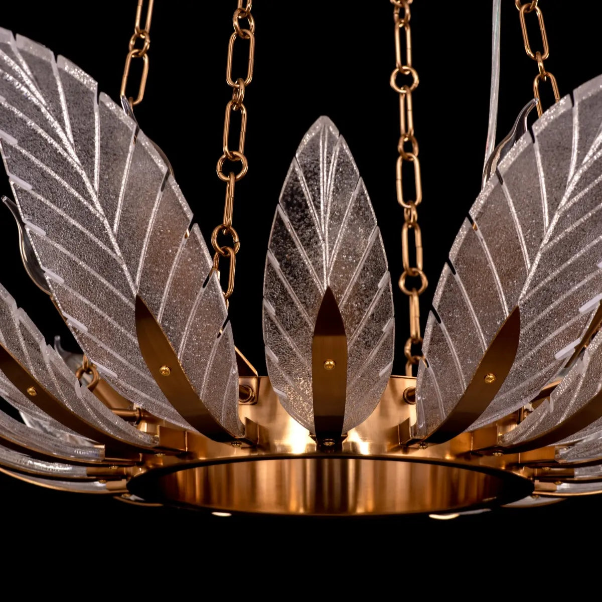 Trance (Large, Gold) Glass Chandelier
