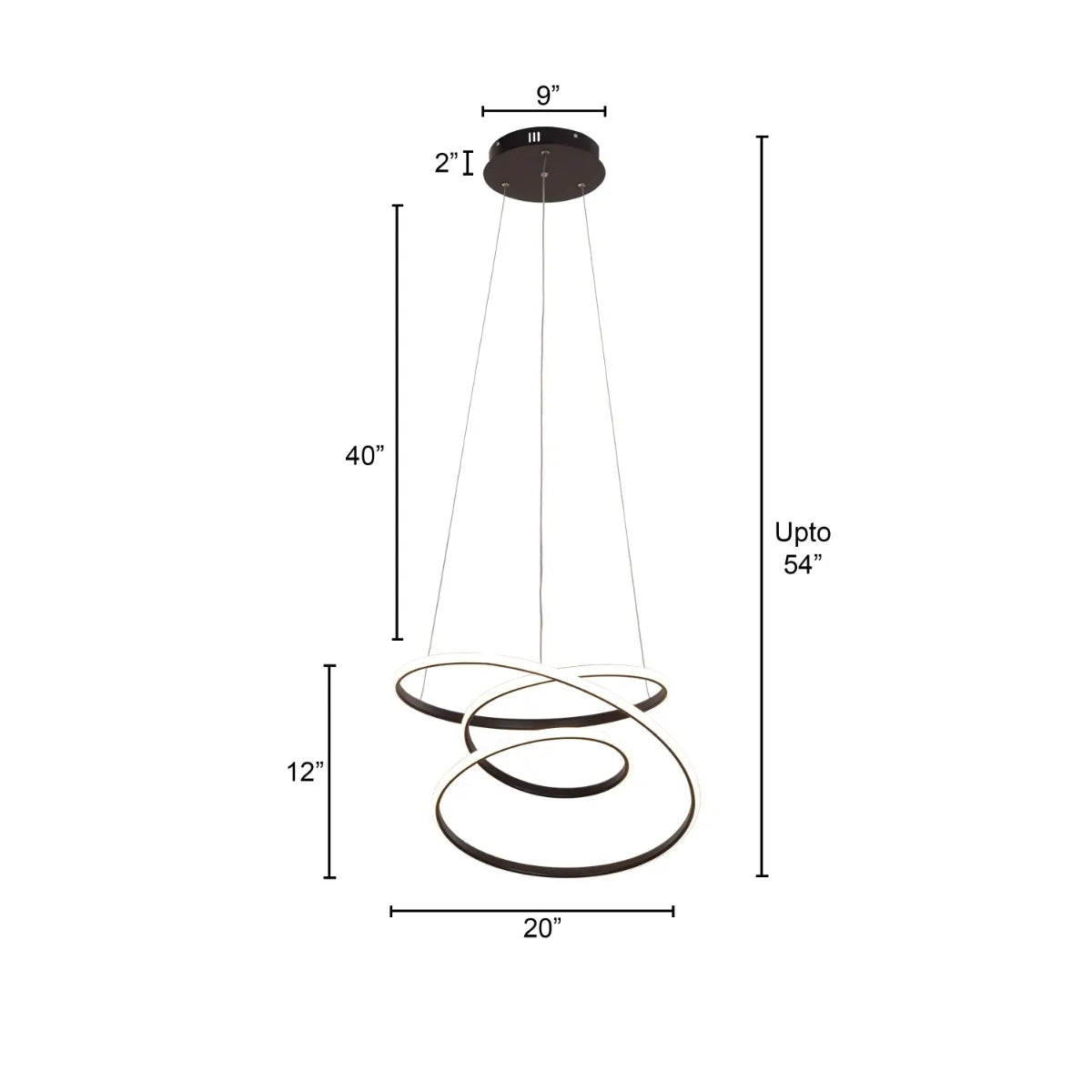 Sleepover Chandelier in sleek finish