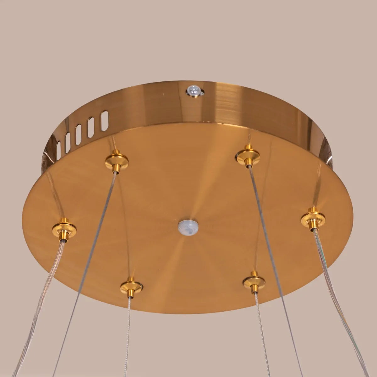 Table For Two (Medium, Gold, 3 Color Dimmable LED with Remote Control) Chandelier