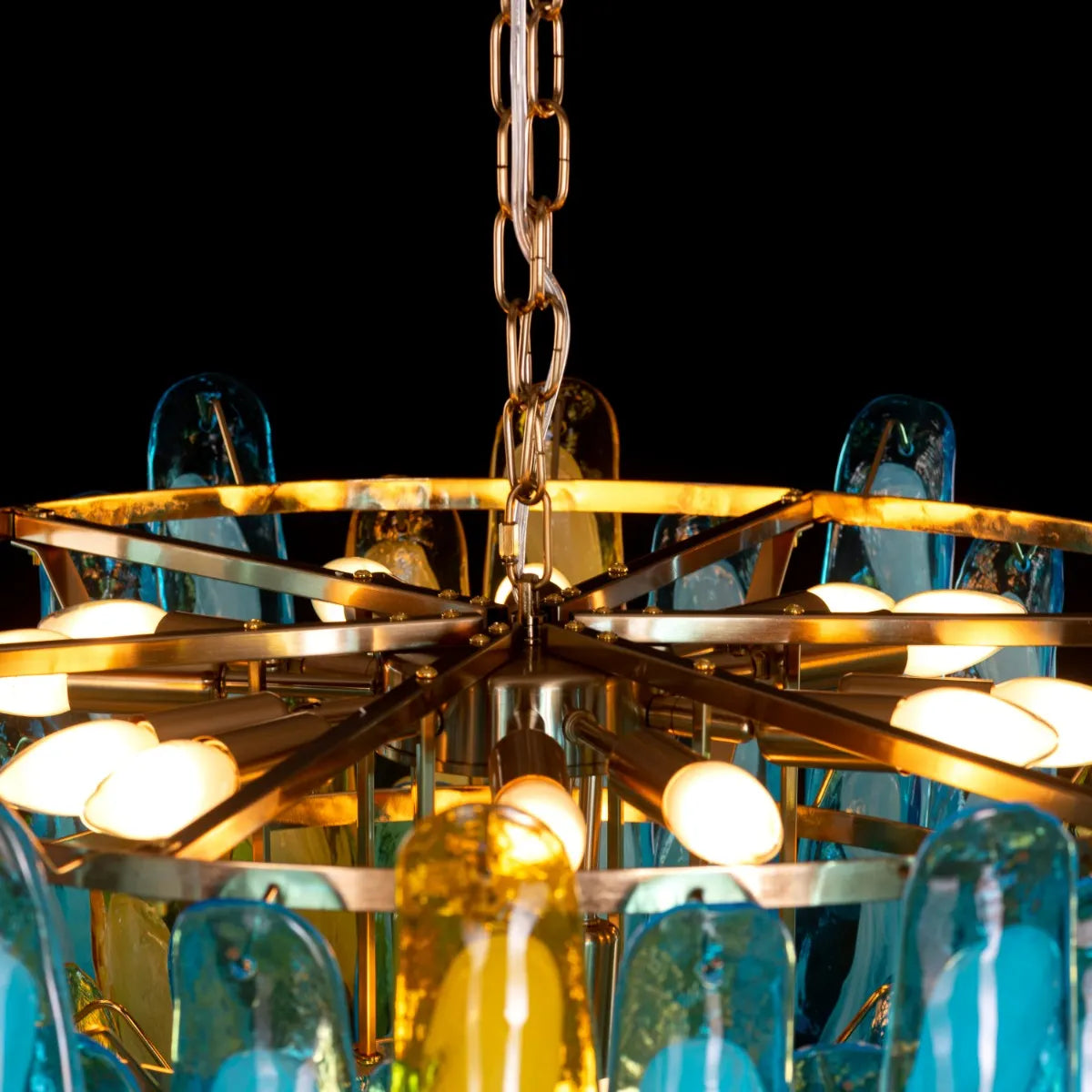 Somewhere In Barcelona Tinted Glass Chandelier