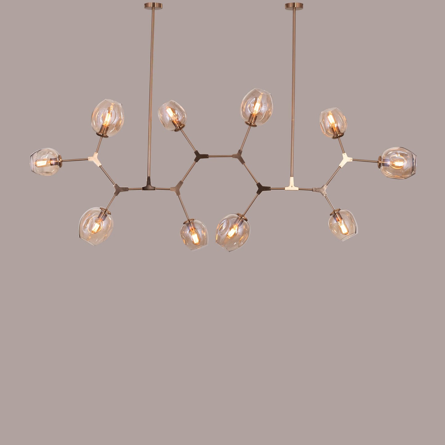 Games People Play Cognac Glass Chandelier