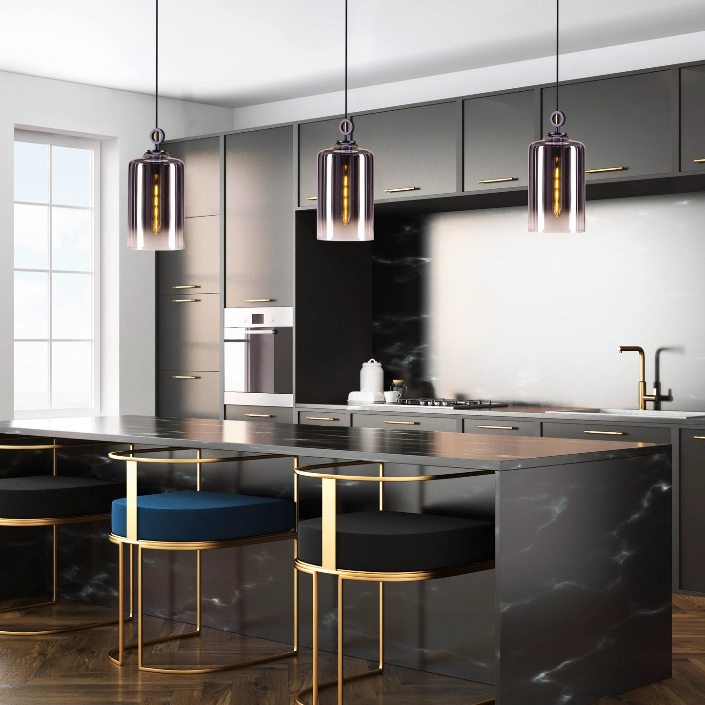 Ray Of Light (Dark Smokey Grey) Signature Pendant Light