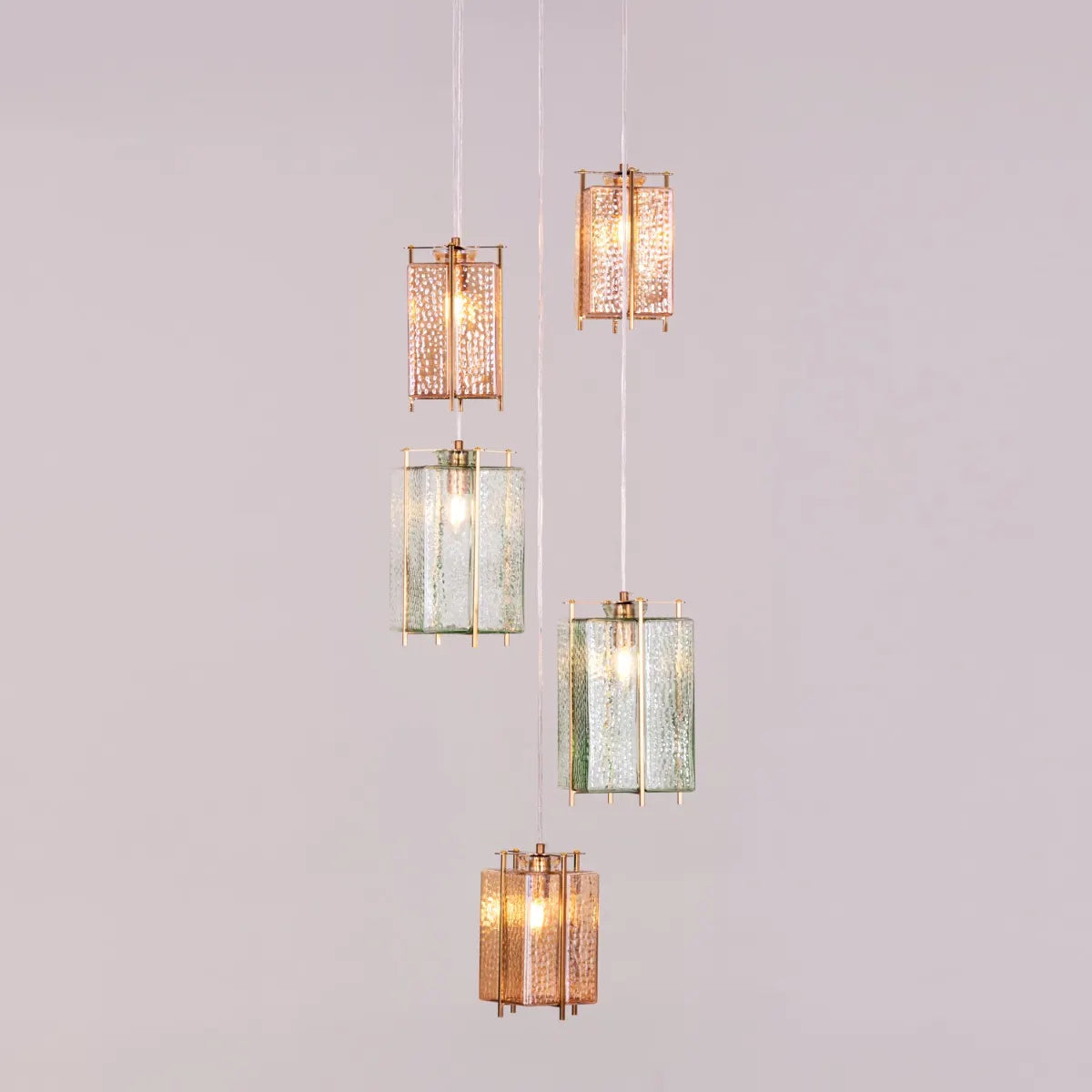 Take The Leap Textured Glass Chandelier