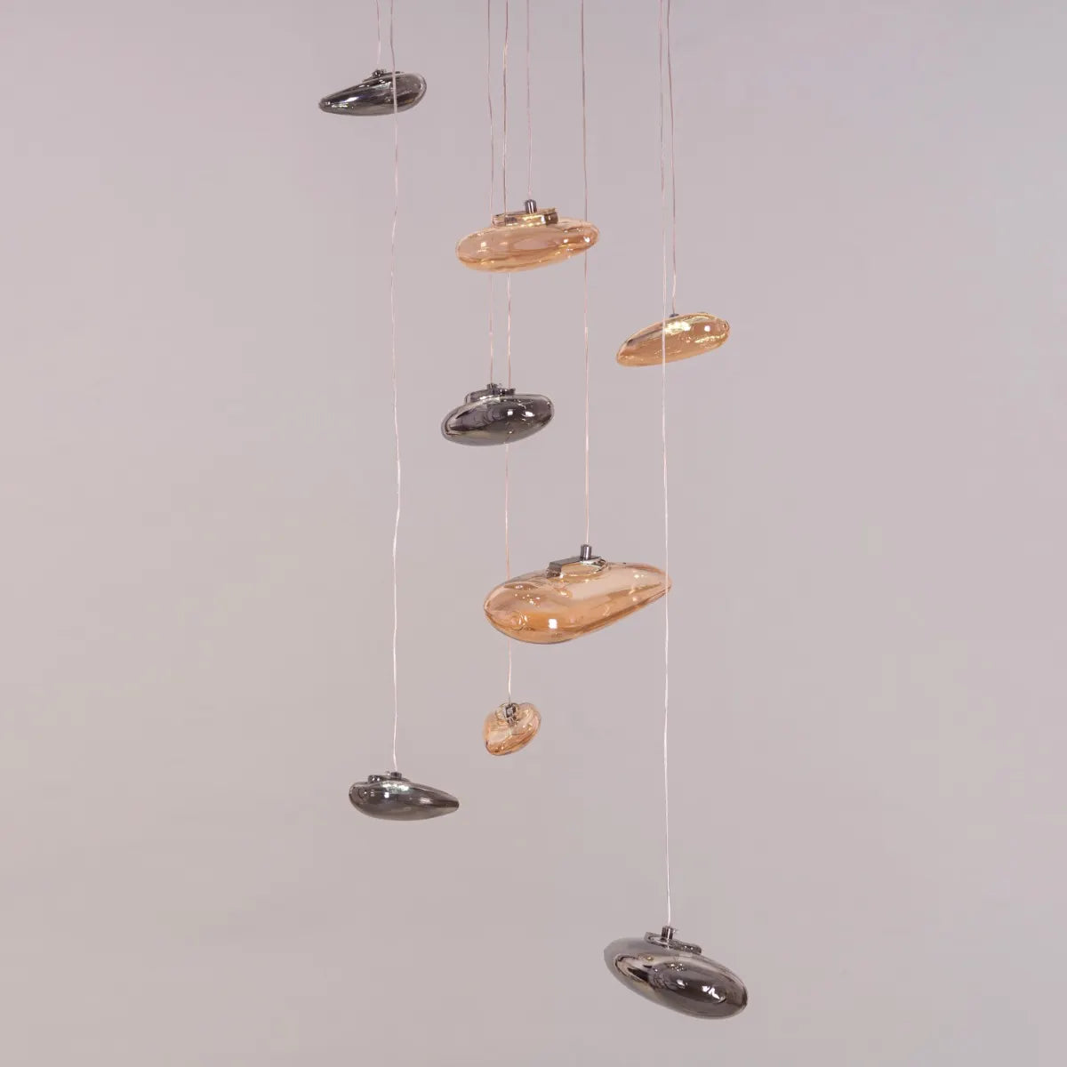 Raise Your Glass Double Height Glass Chandelier