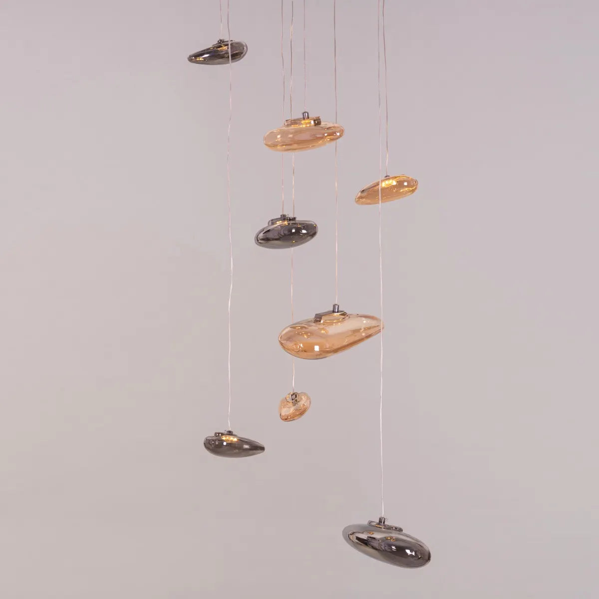 Raise Your Glass Double Height Glass Chandelier