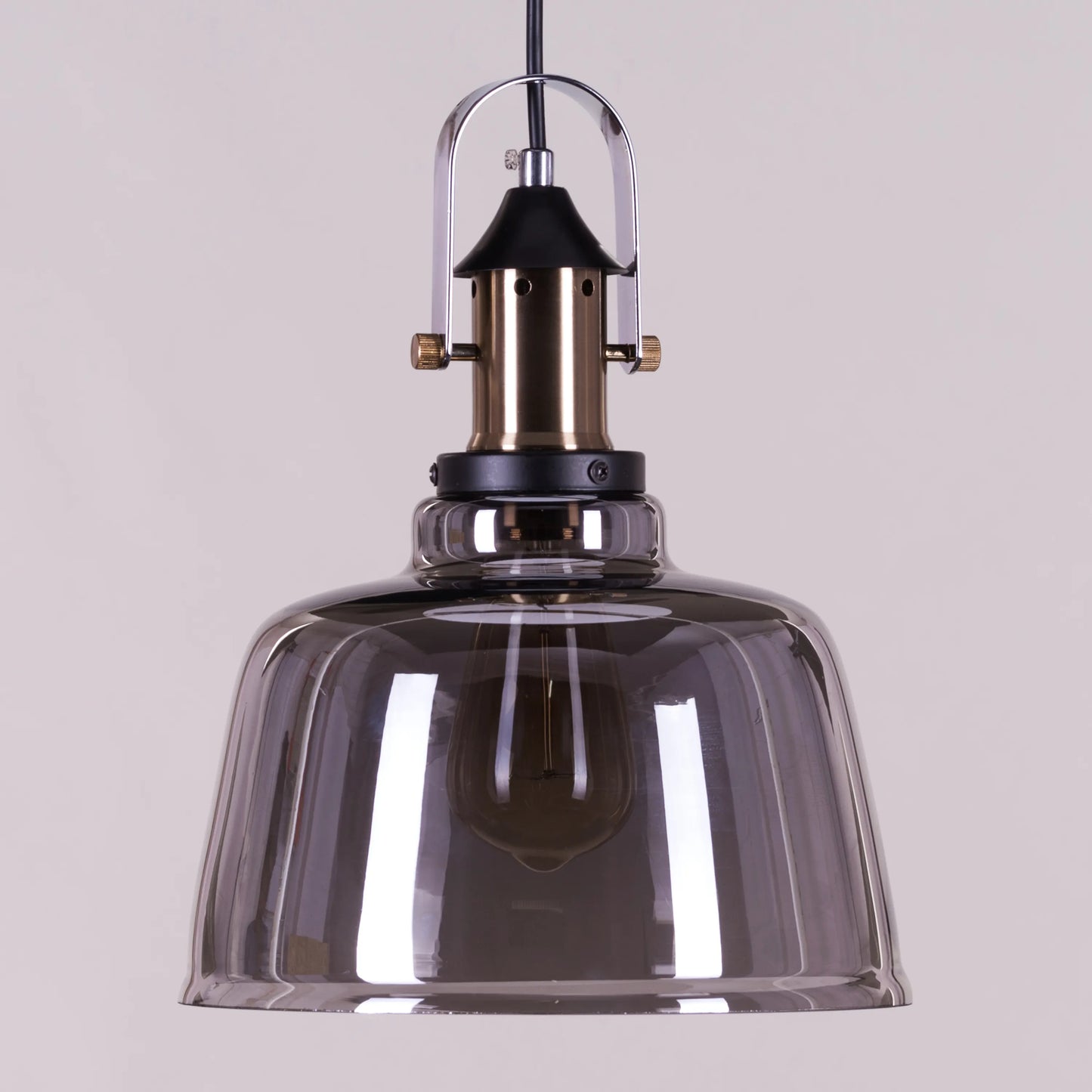 Glassy Eyed (Amber, Smokey) Glass Pendant Light