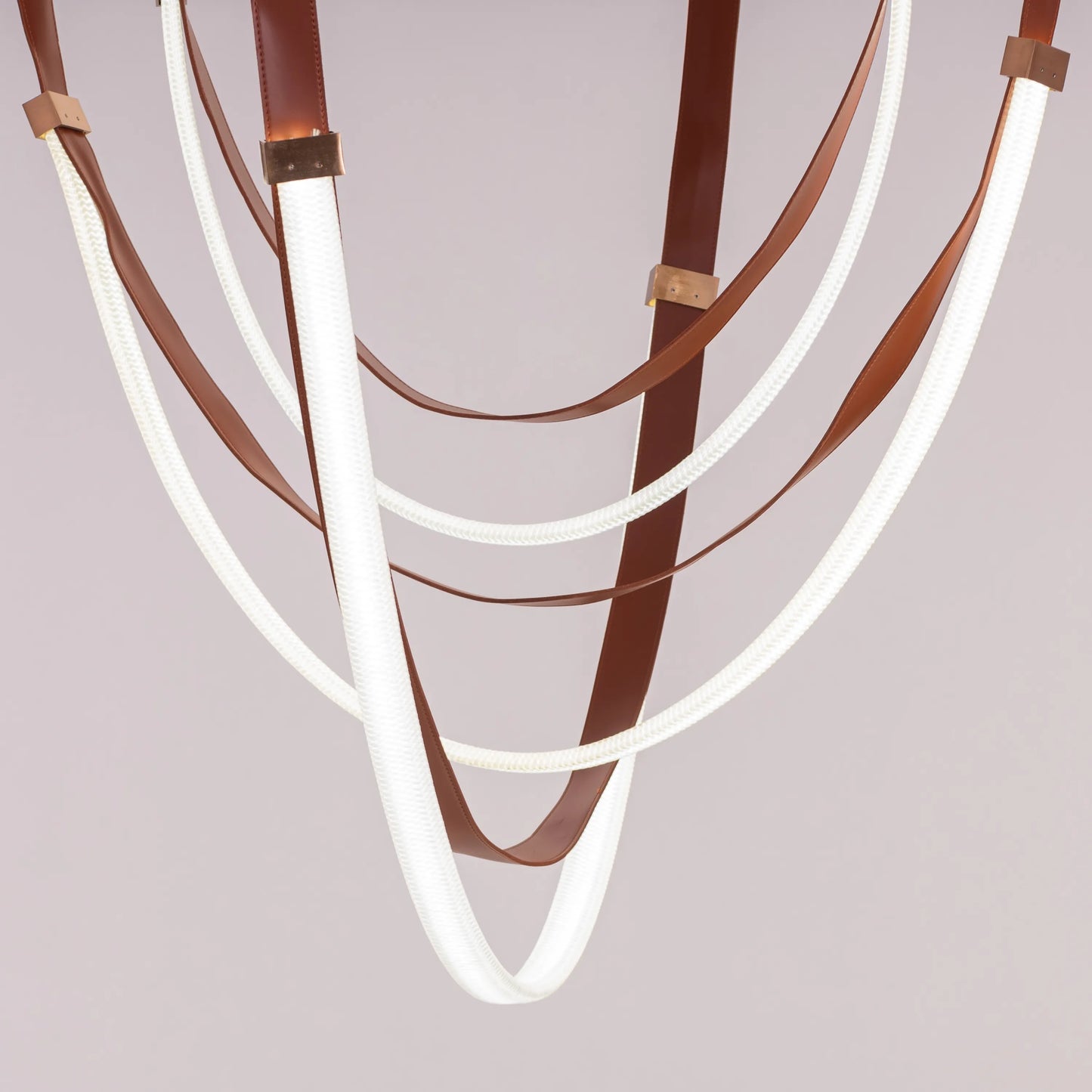 Buckle Up Leather Chandelier