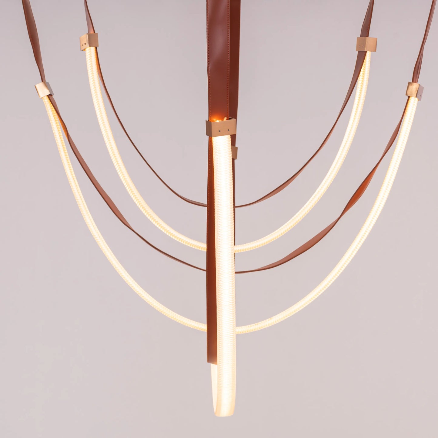 Buckle Up Leather Chandelier