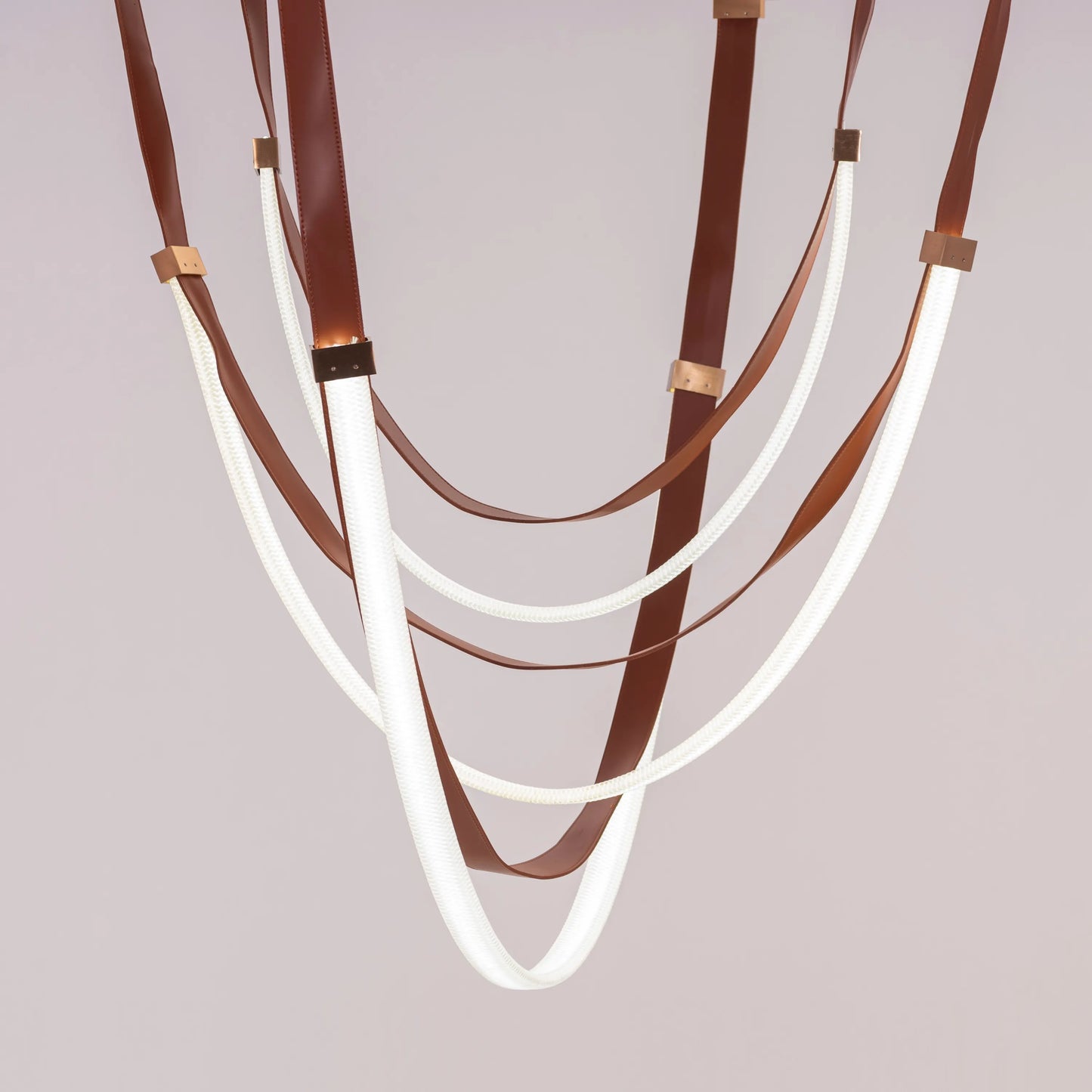 Buckle Up Leather Chandelier