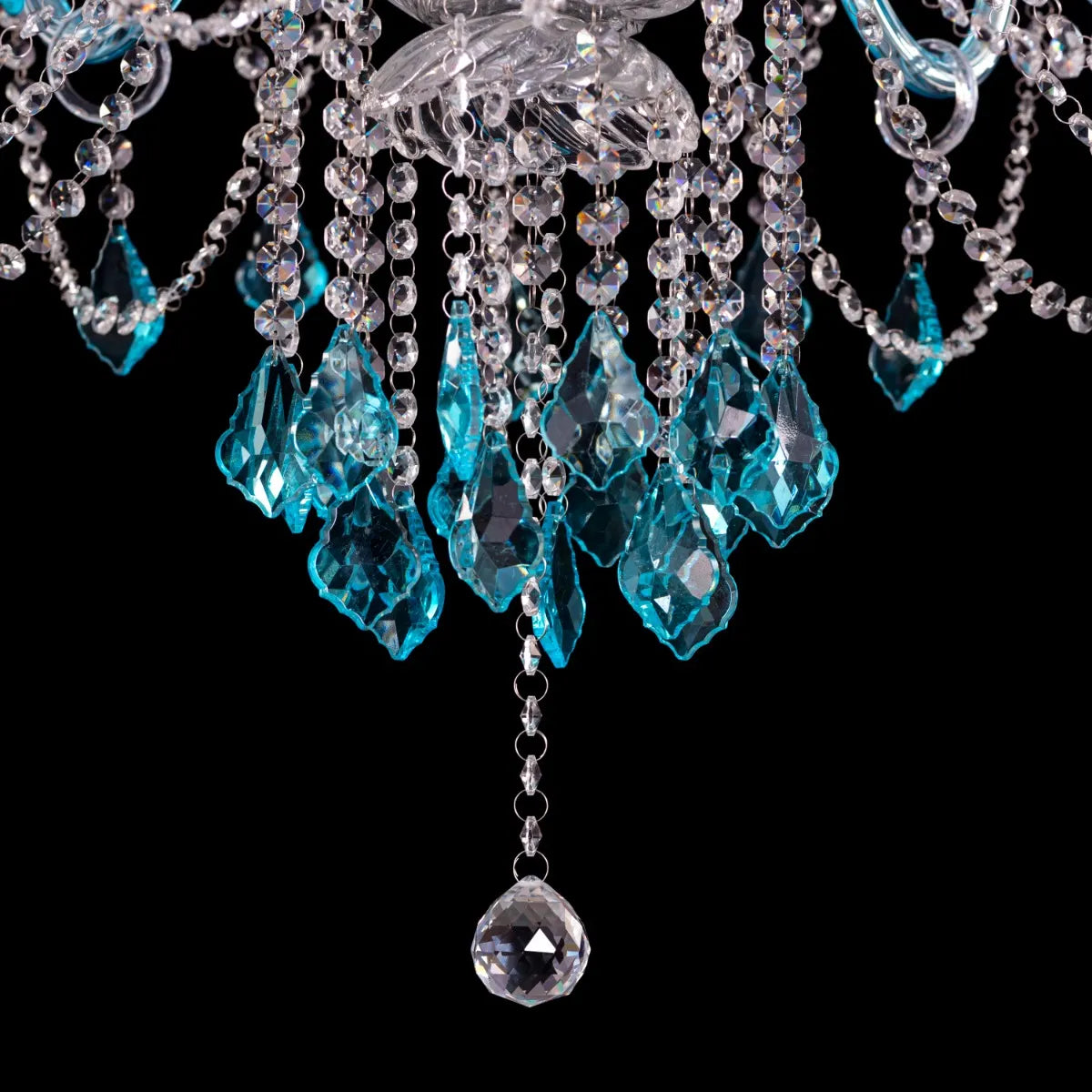 Georgian Glamour Grand (Large, Aqua Blue) Crystal Chandelier