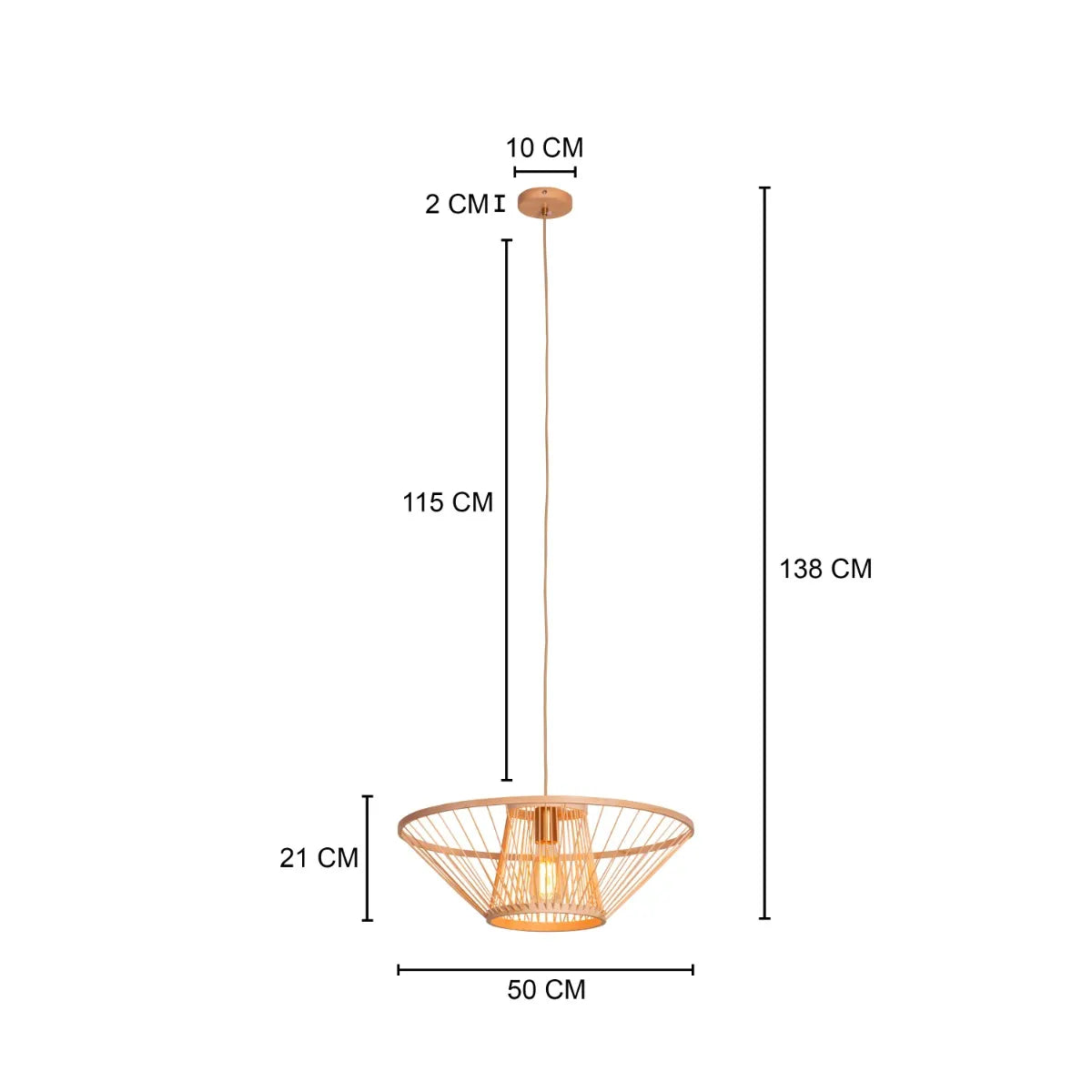 Oriental Aura Bamboo Pendant Light