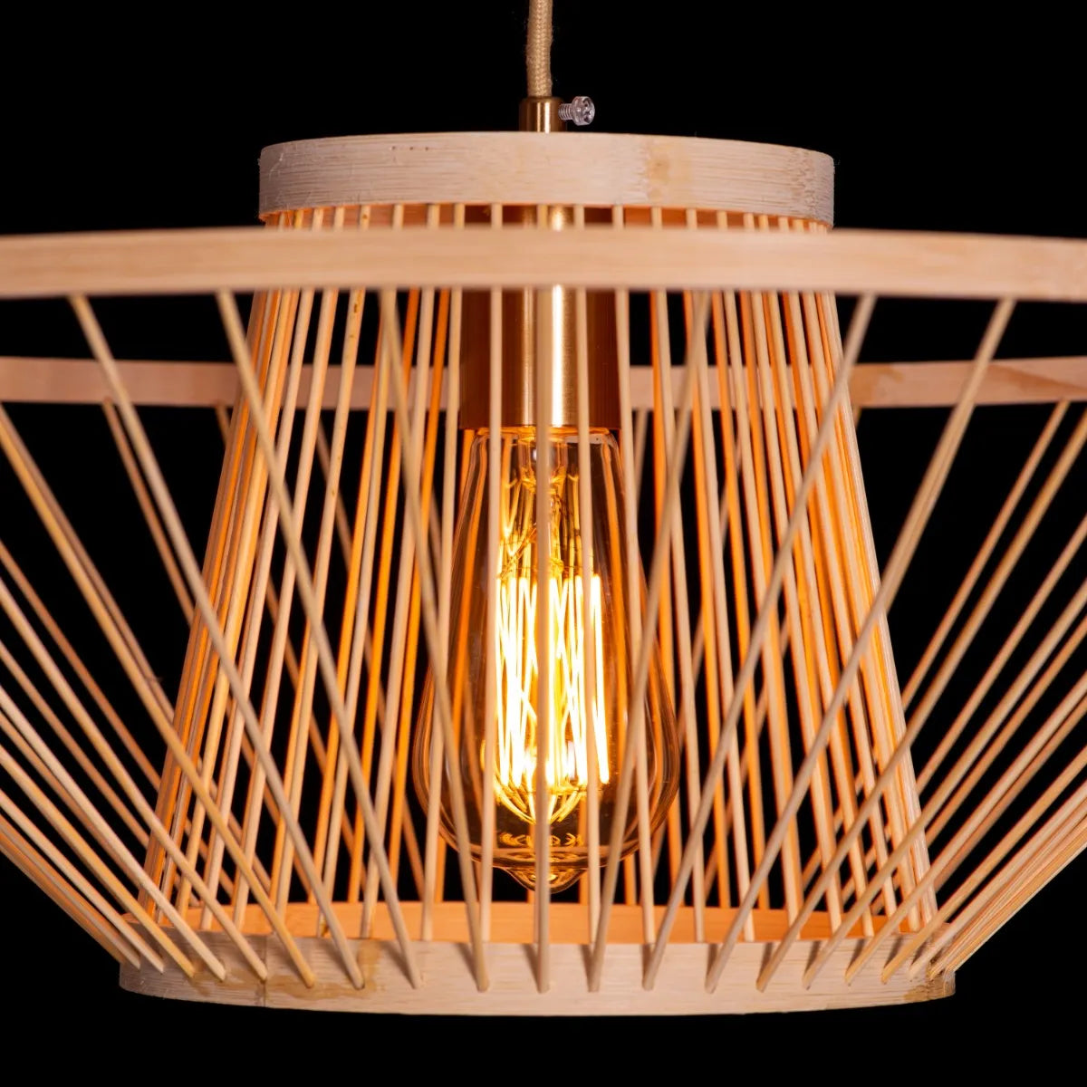 Oriental Aura Bamboo Pendant Light