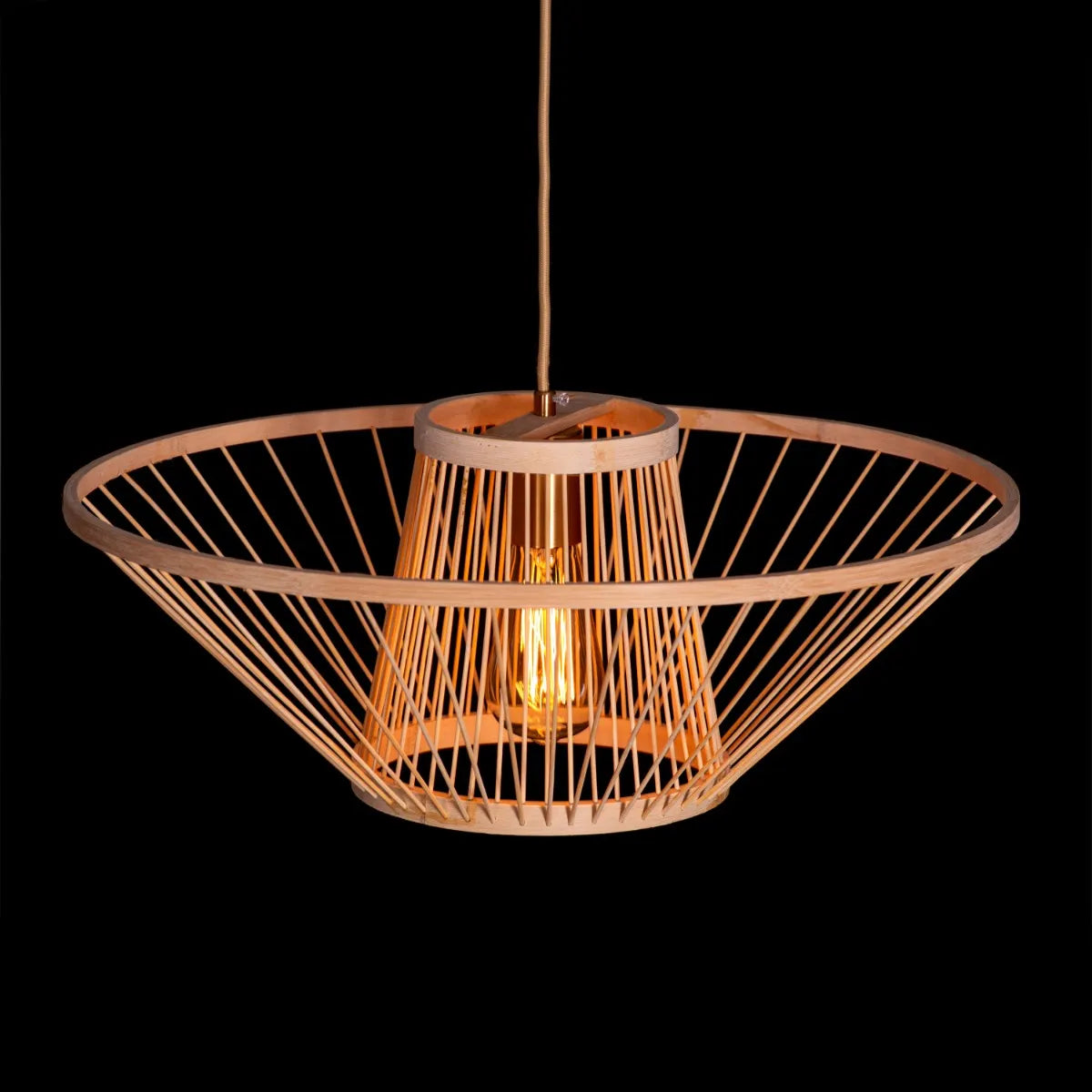Oriental Aura Bamboo Pendant Light