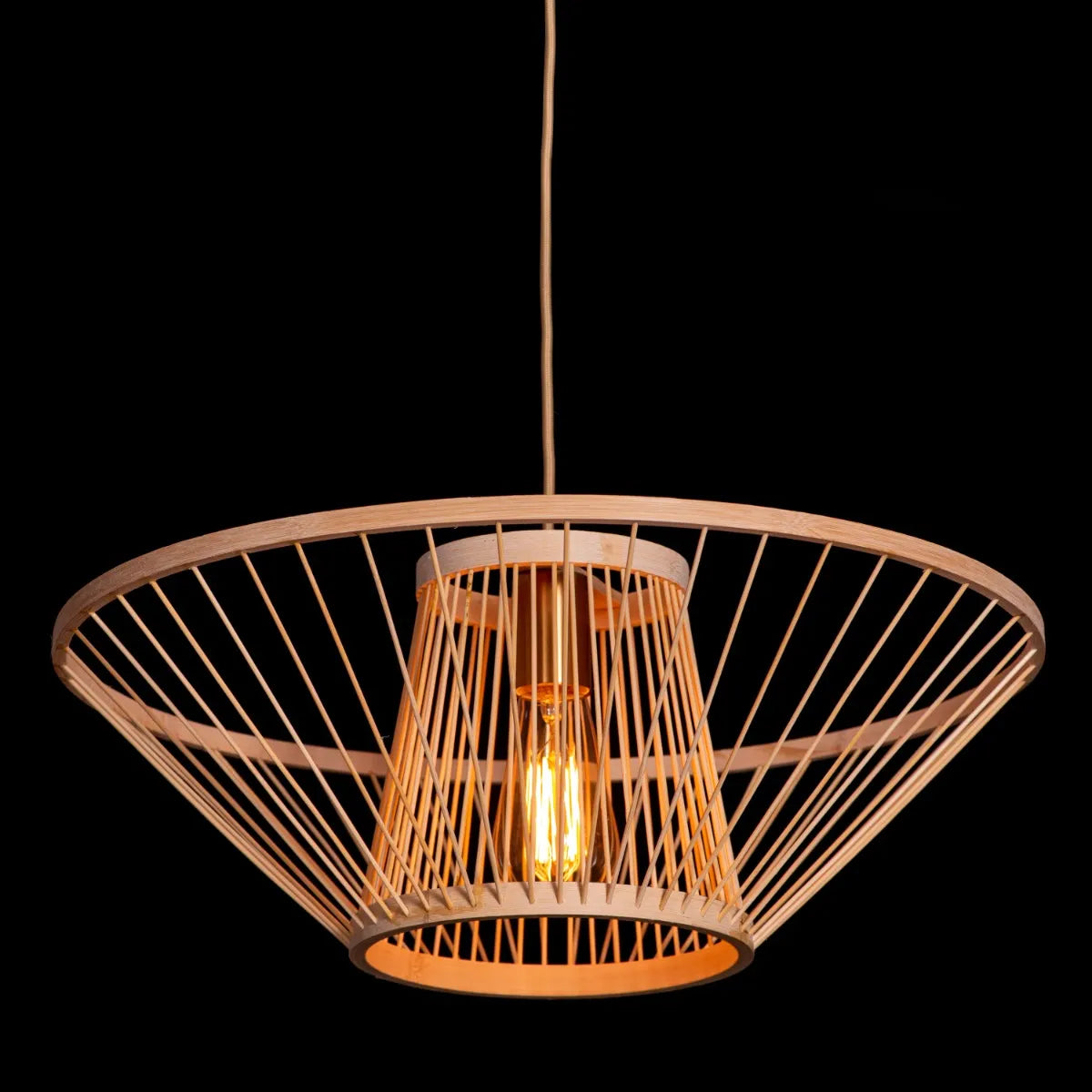 Oriental Aura Bamboo Pendant Light