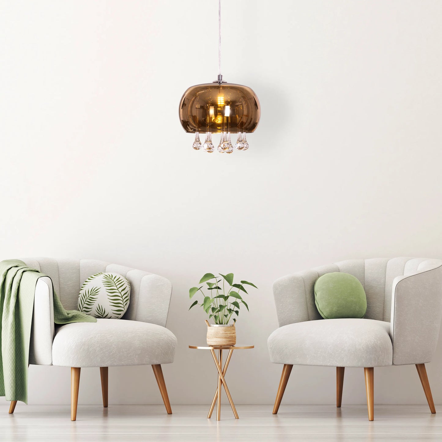 Enchanted Gold Crystal Chandelier