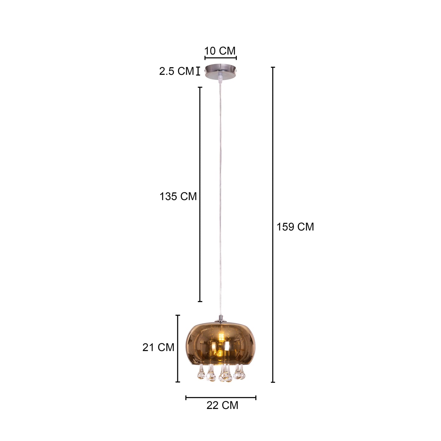 Enchanted Gold Crystal Chandelier