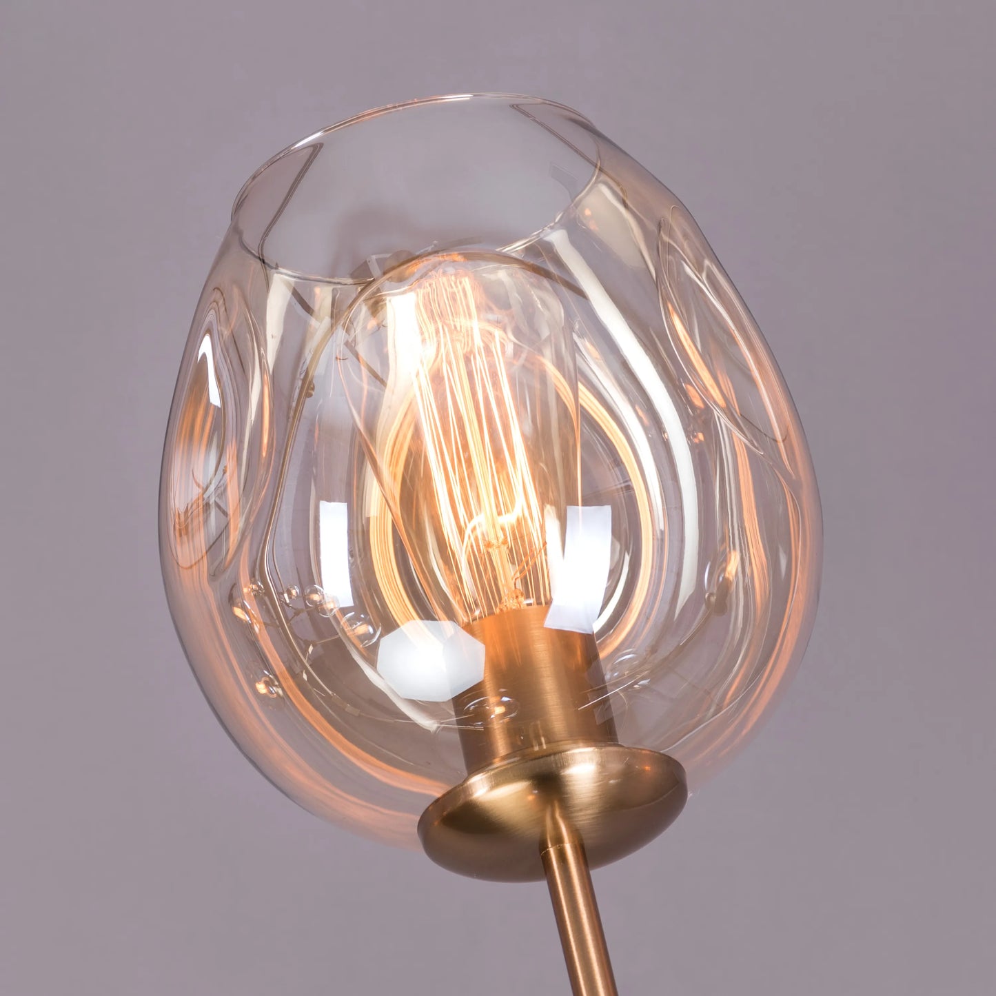 Games People Play (Large, Gold) Cognac Glass Chandelier