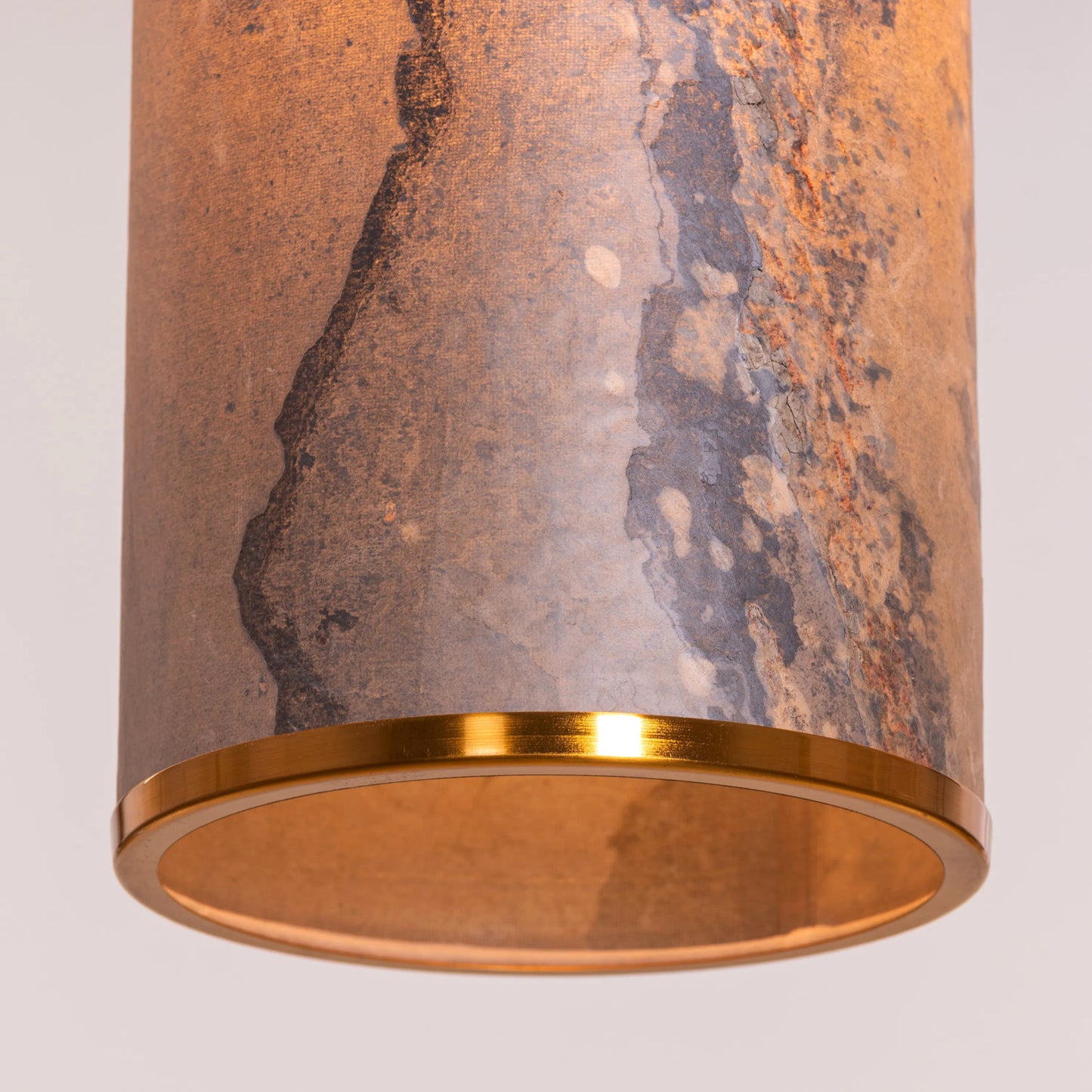 Sunset Slate (Gold) Stone Veneer Pendant Light
