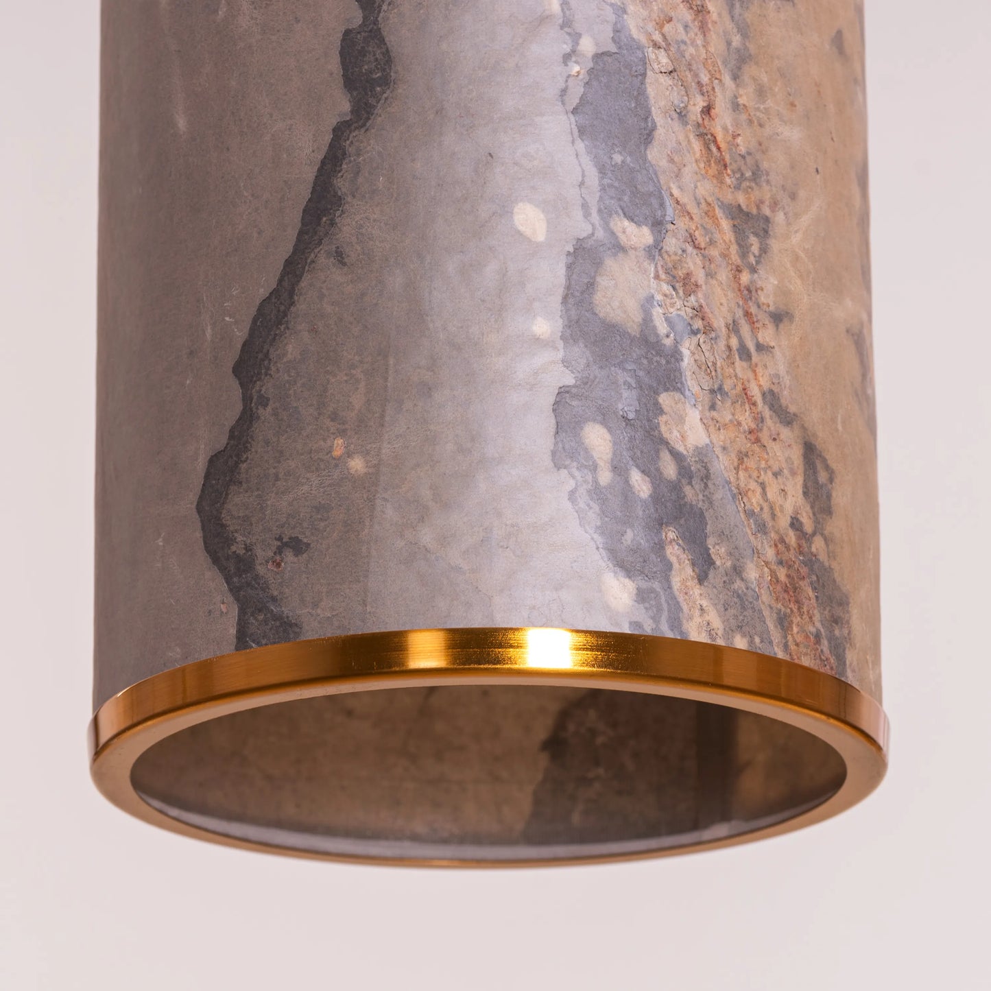 Sunset Slate (Gold) Stone Veneer Pendant Light