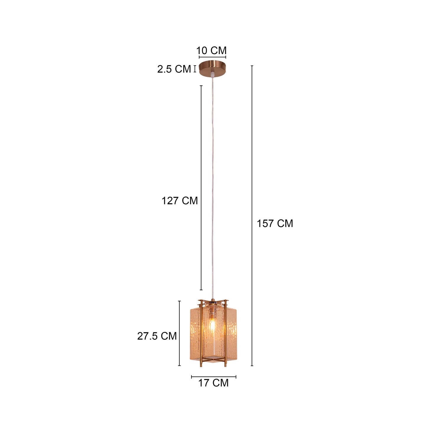 Slideshow (Large, Green, Amber) Textured Glass Pendant Light