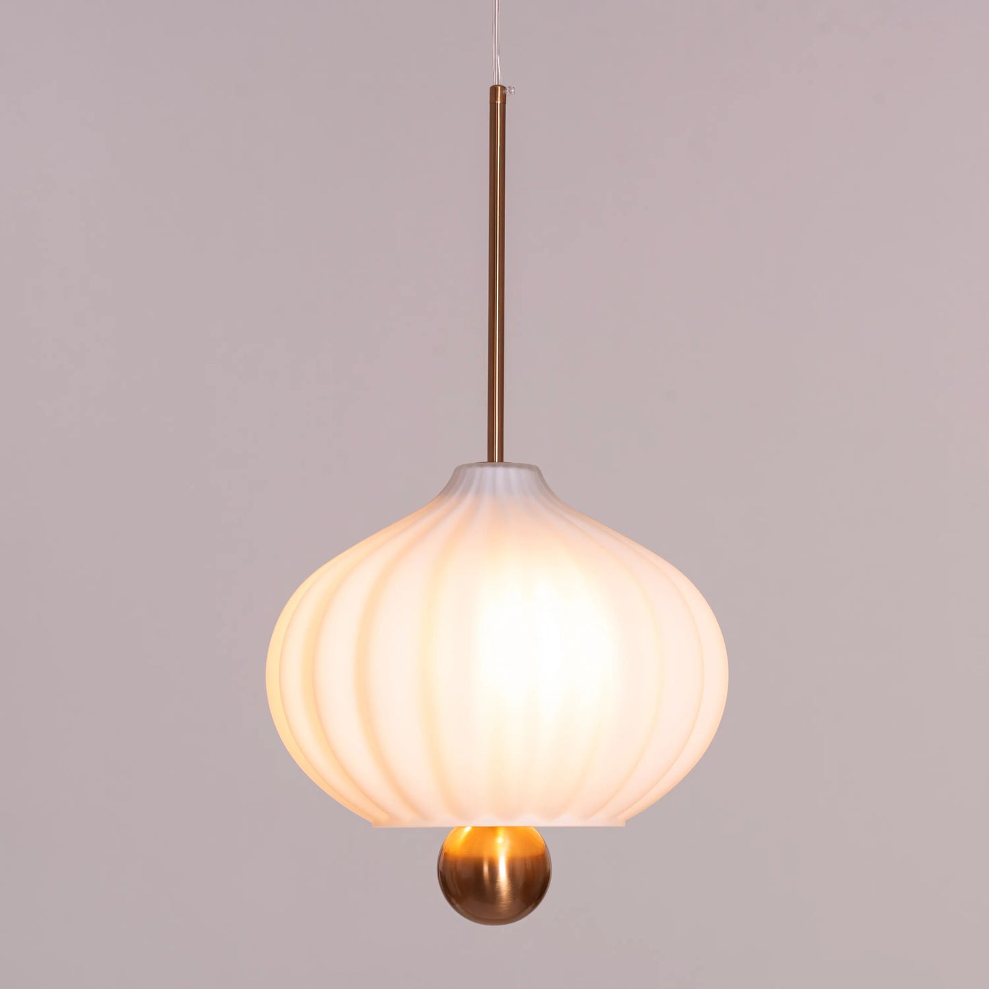 Take Me To The Moon (Gold/White) Frosted Glass Pendant Light