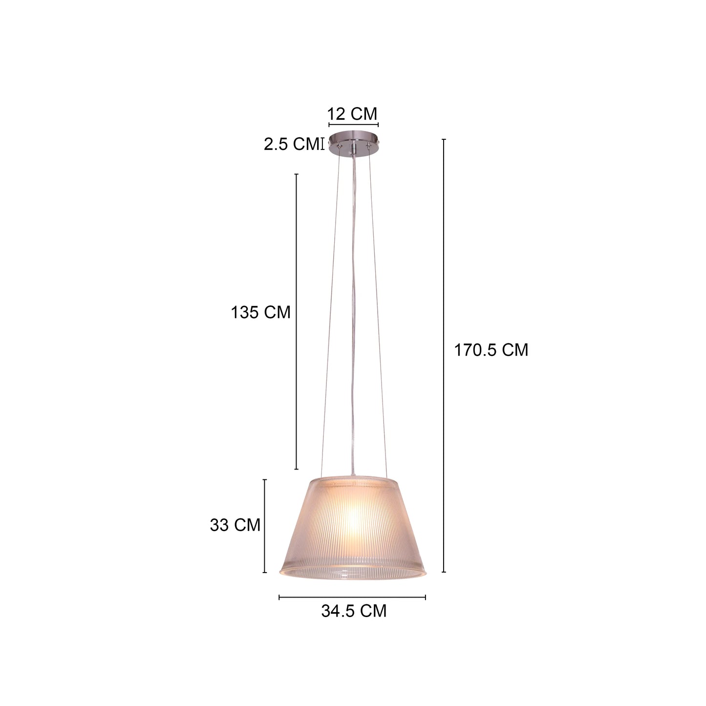 Vibe Check (Chrome) Frosted Glass Pendant Light