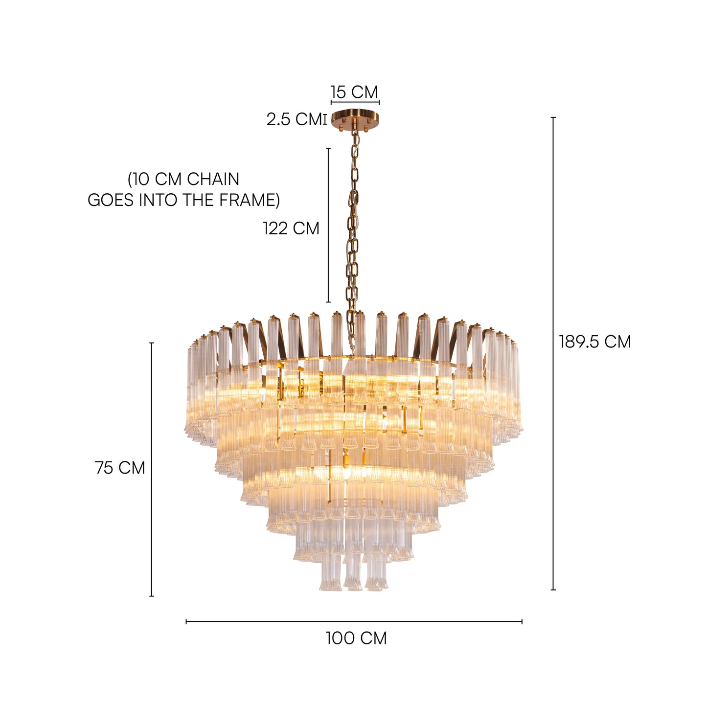 Lived It Twice Clear Glass Chandelier