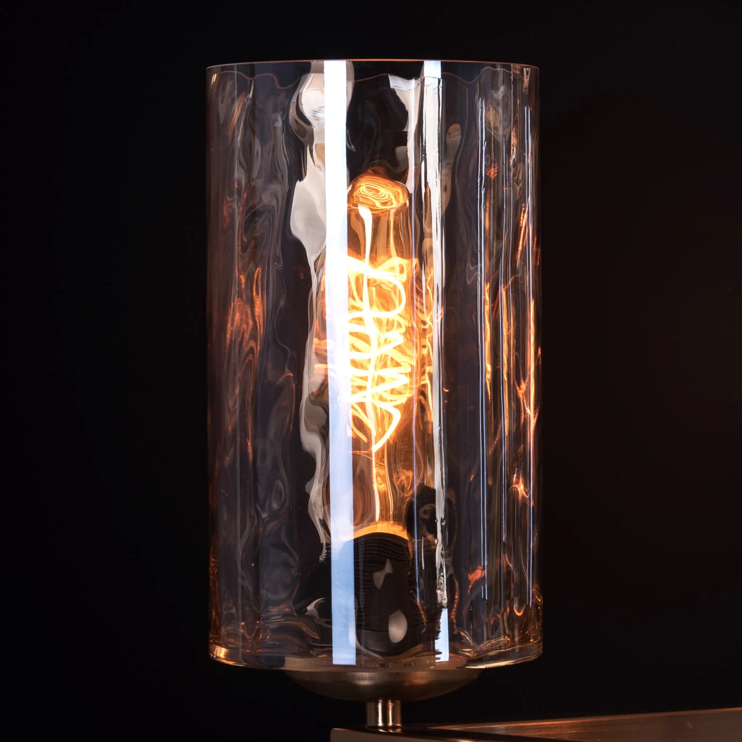 Midsummers Night Glass Chandelier illuminating a luxurious living room.