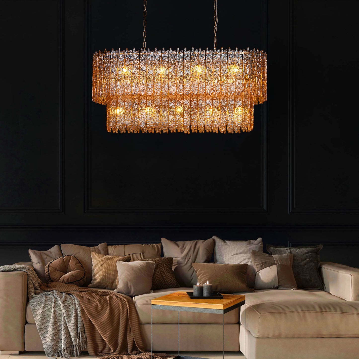 Sweeping Changes (Molten Wax-Styled) Crystal Chandelier