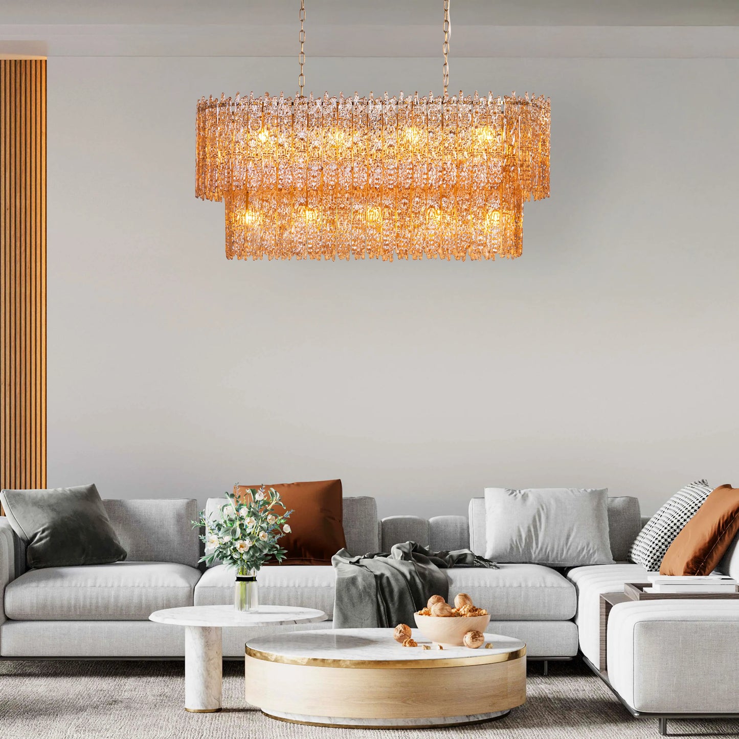 Sweeping Changes (Molten Wax-Styled) Crystal Chandelier