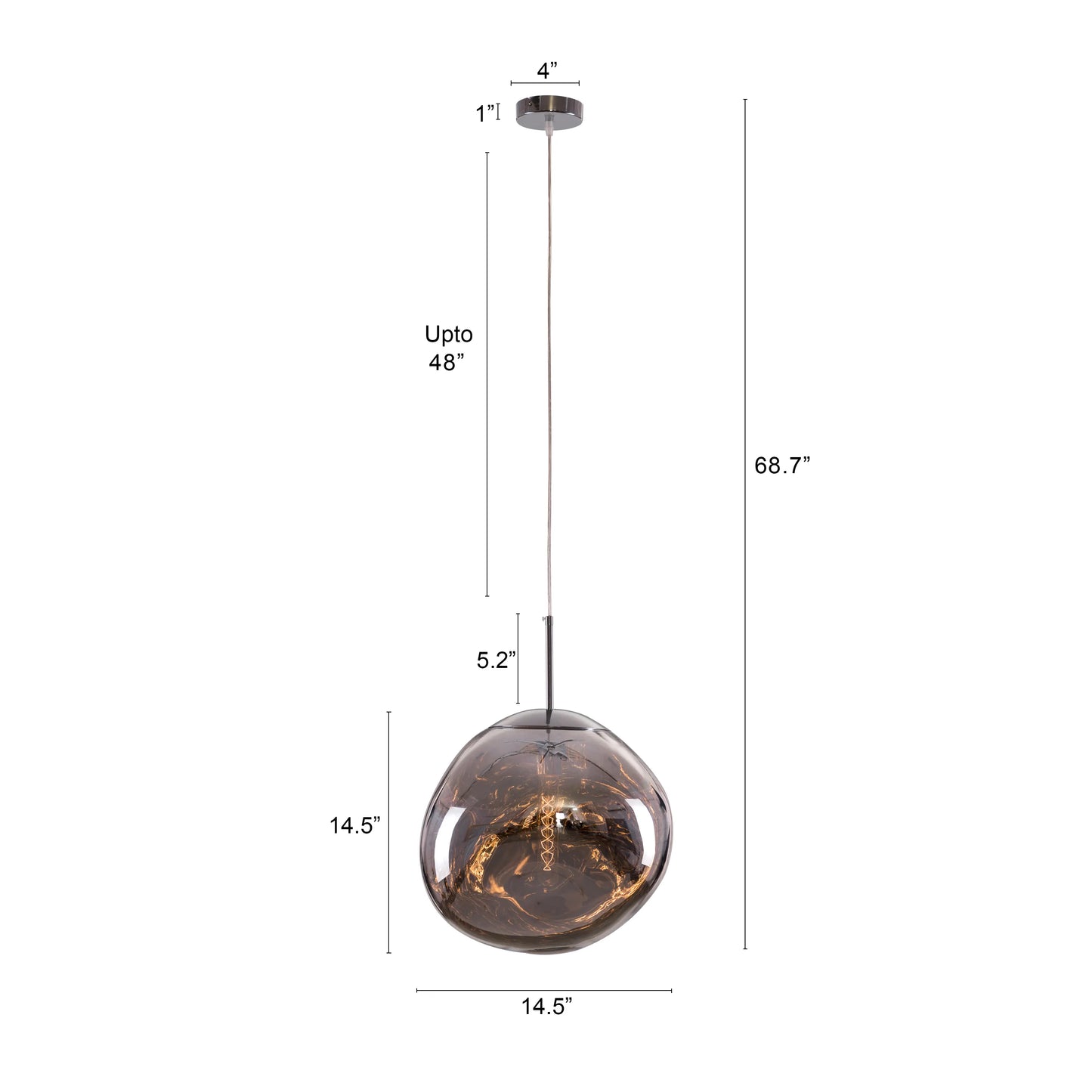 Elegant Ongoing Love Pendant Light with Sleek Glass Design