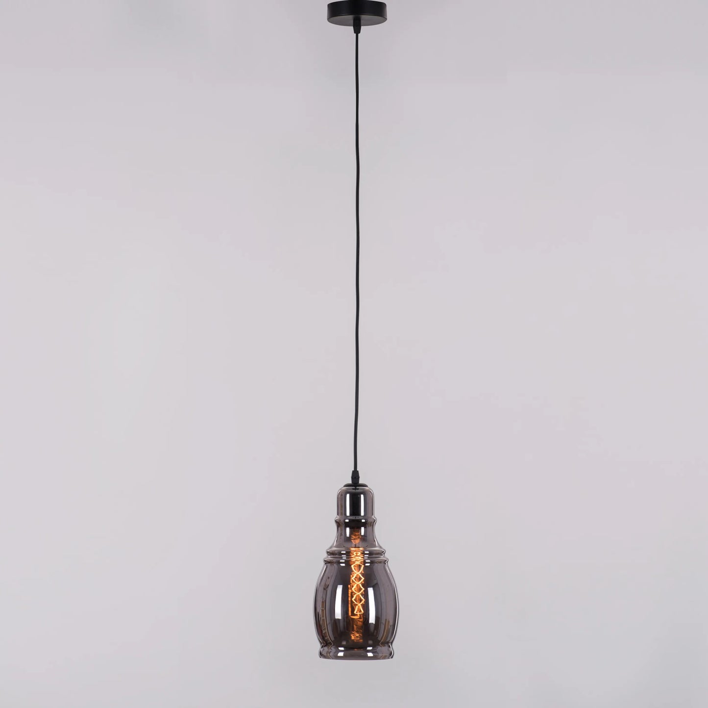 Caramelized Sugar Single (Smokey Grey, Amber) Glass Pendant Light