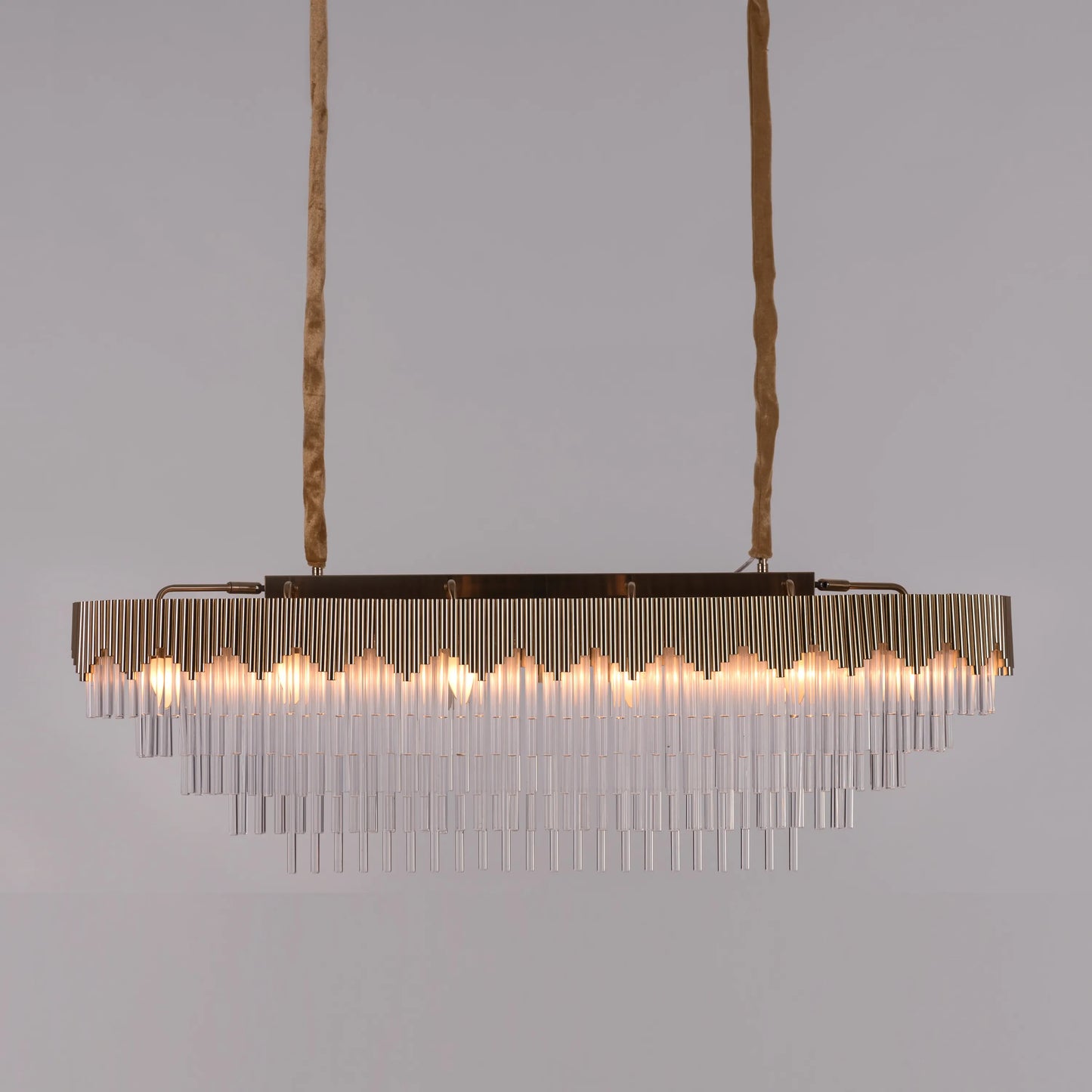 Diamonds Are Forever (Large, Oval, Gold) Crystal Chandelier