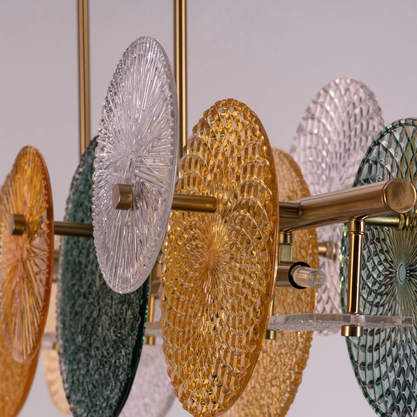 Set The Trend (Large, Horizontal, Gold) Textured Chandelier