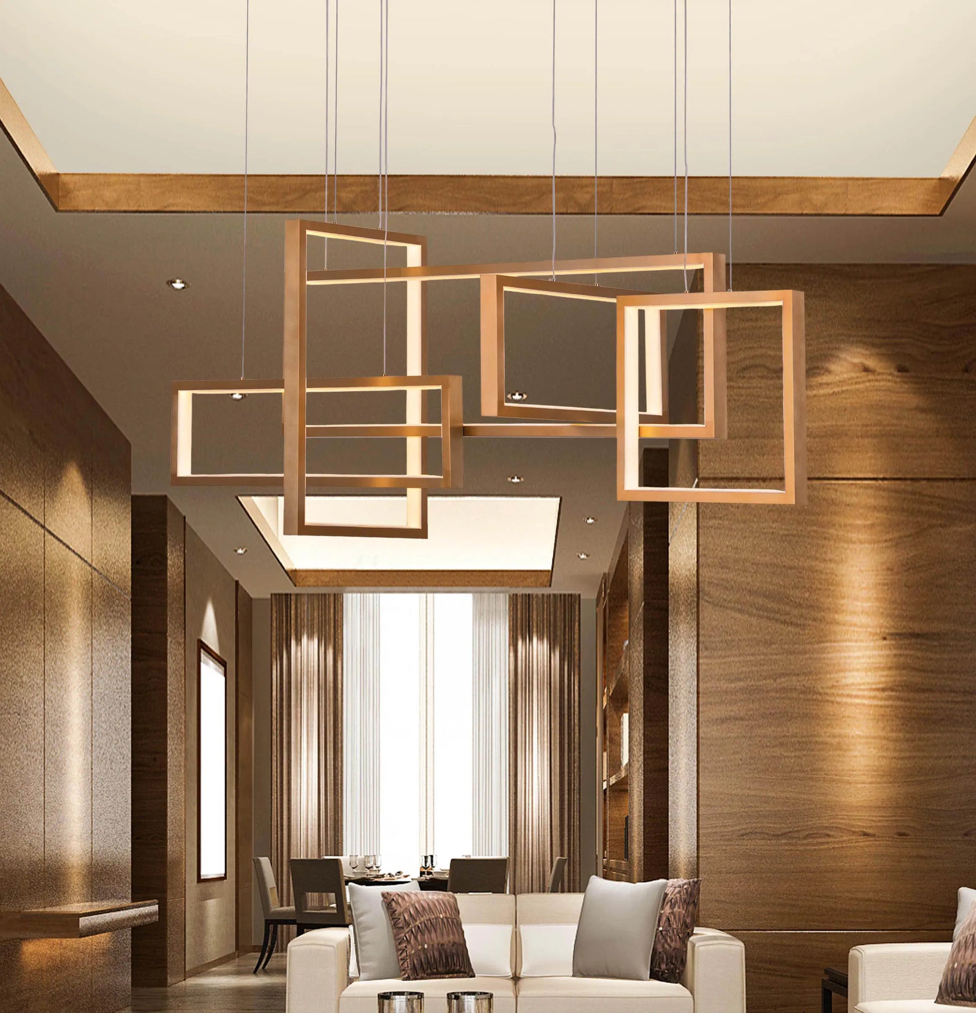 Three Day Weekend Chandelier in gold finish